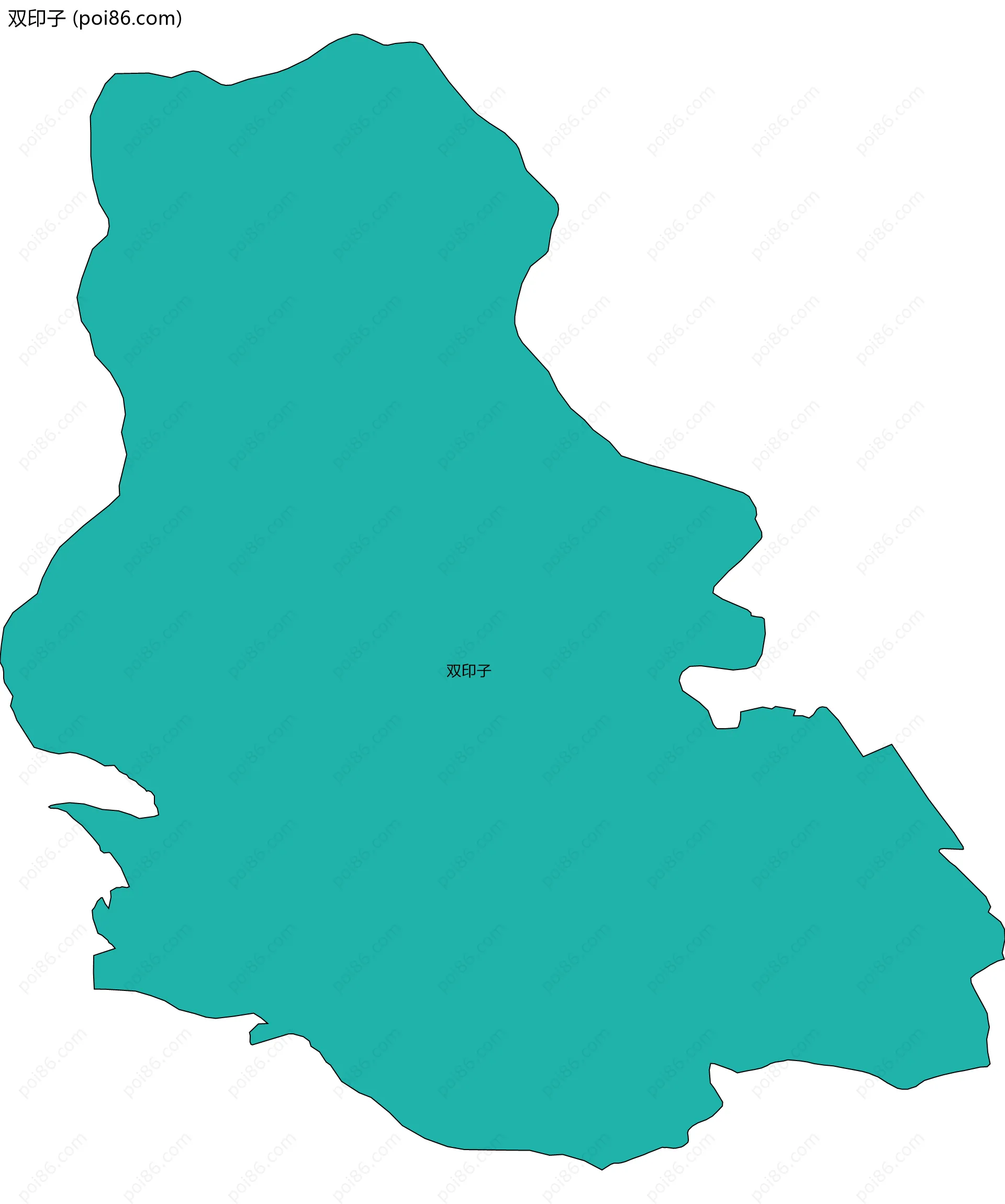 双印子边界地图