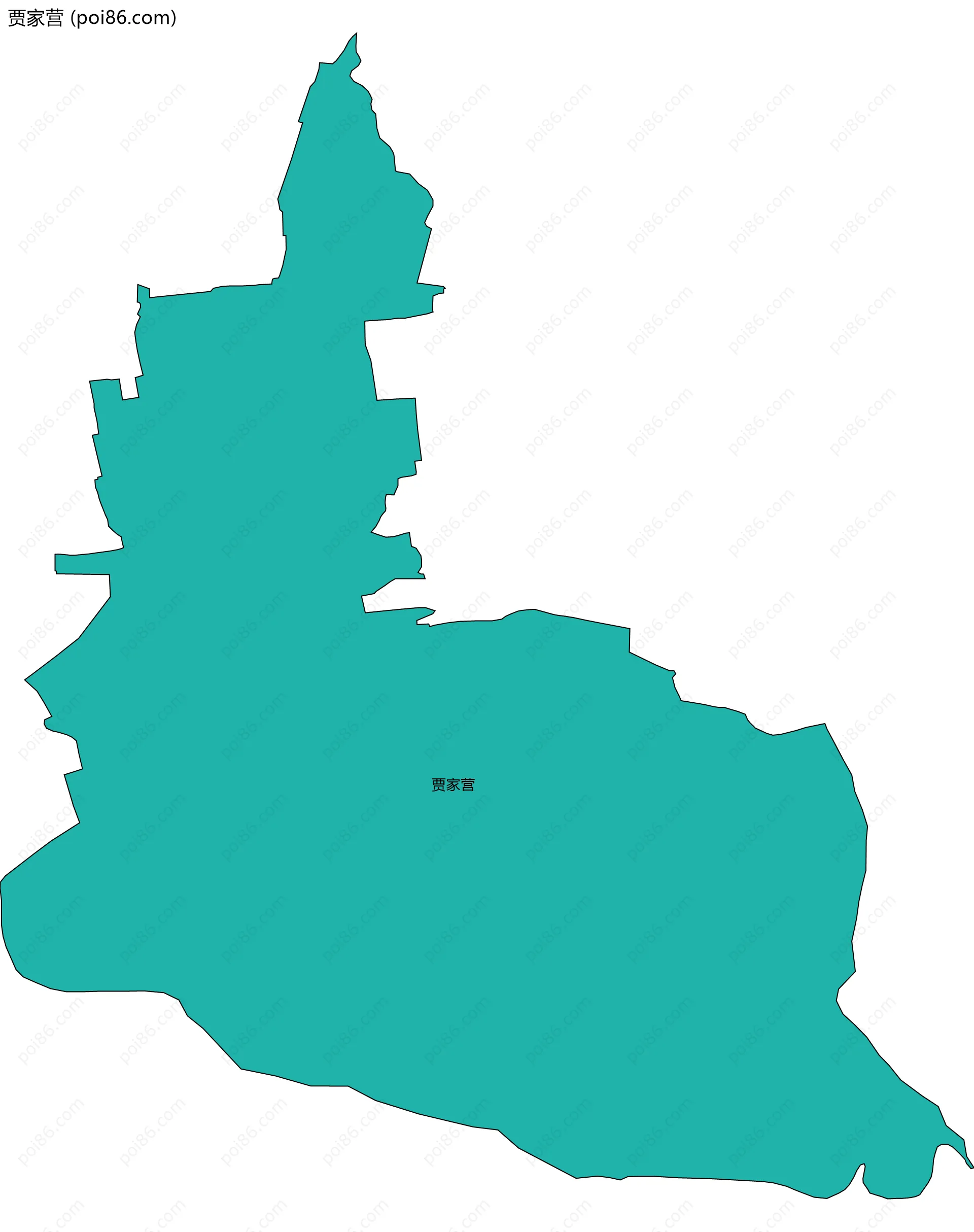 贾家营边界地图