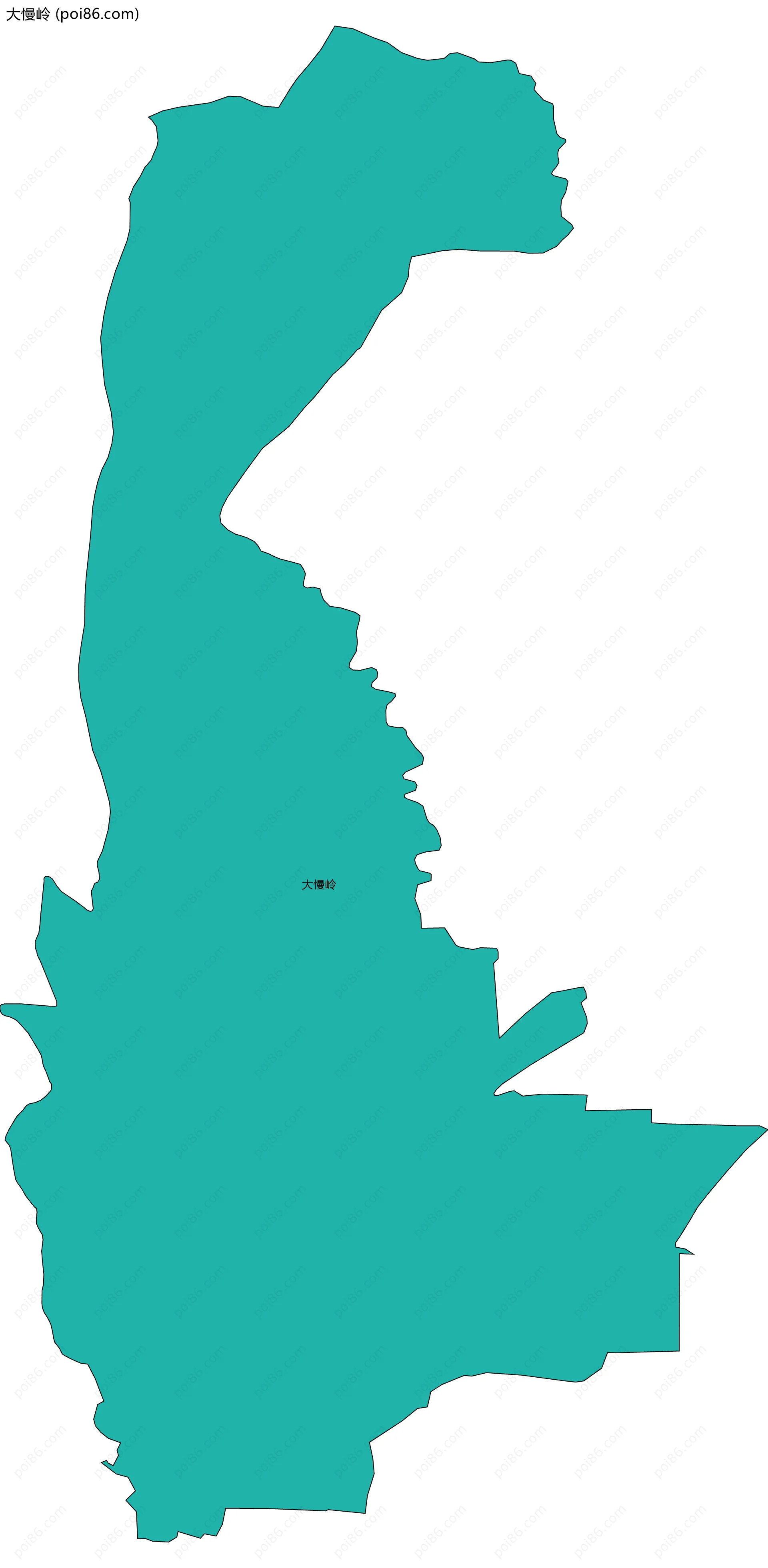 大慢岭边界地图