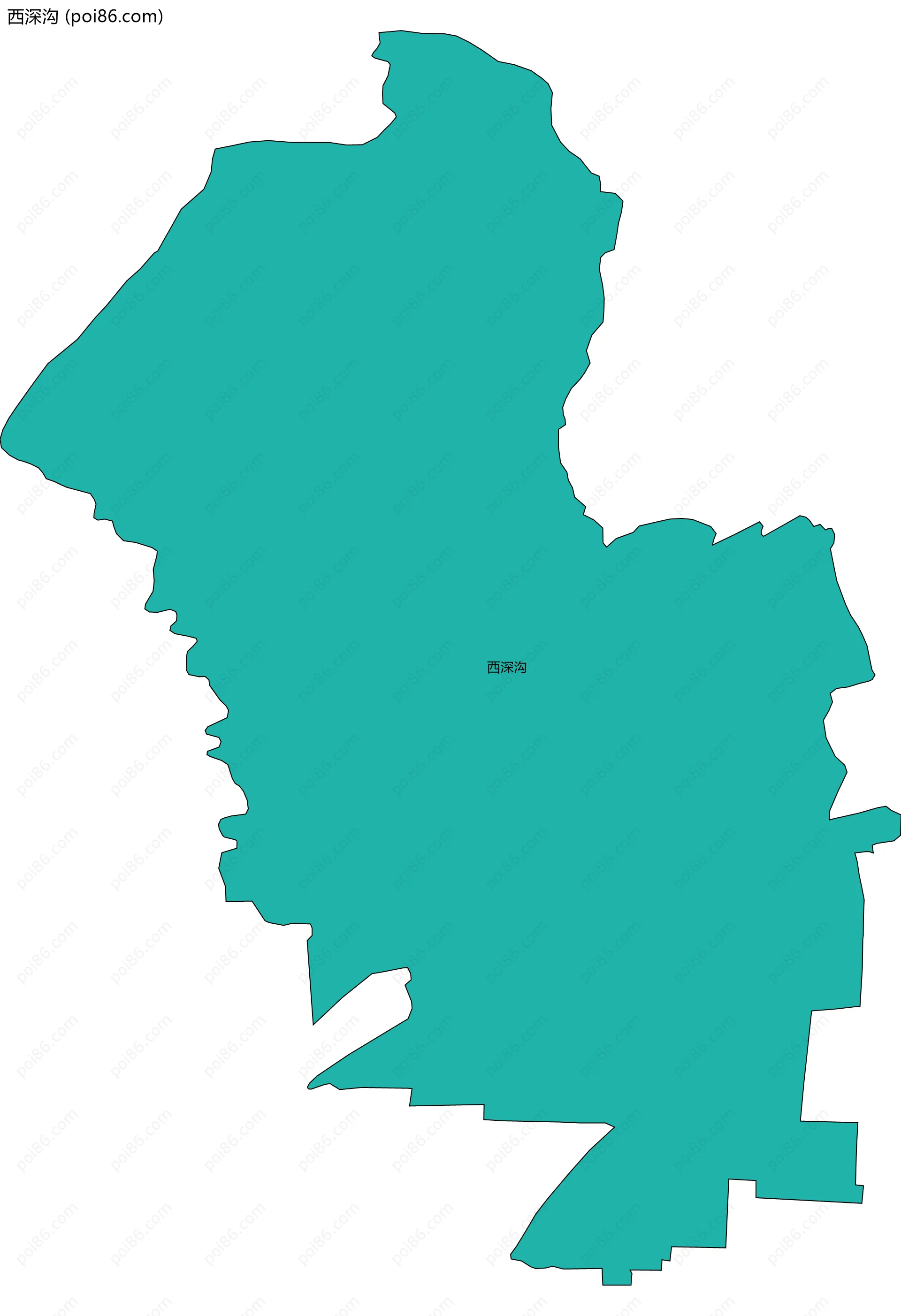 西深沟边界地图