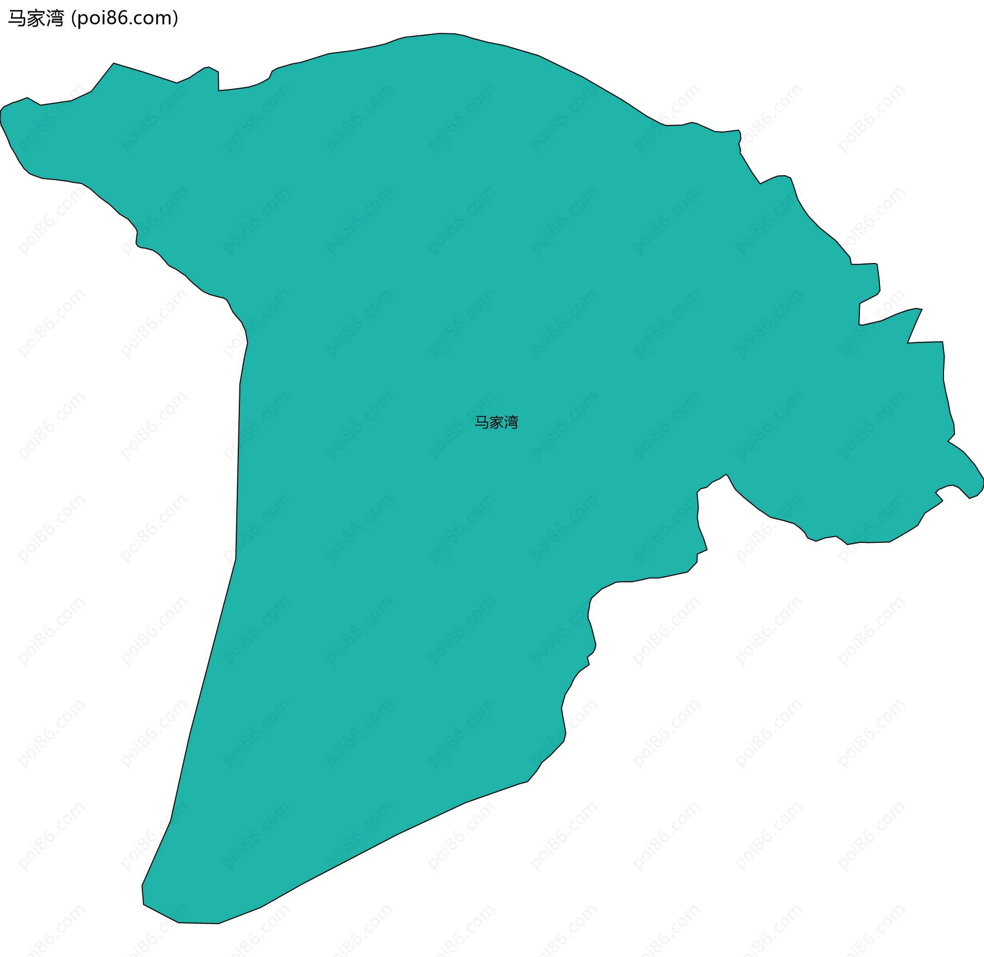 马家湾边界地图