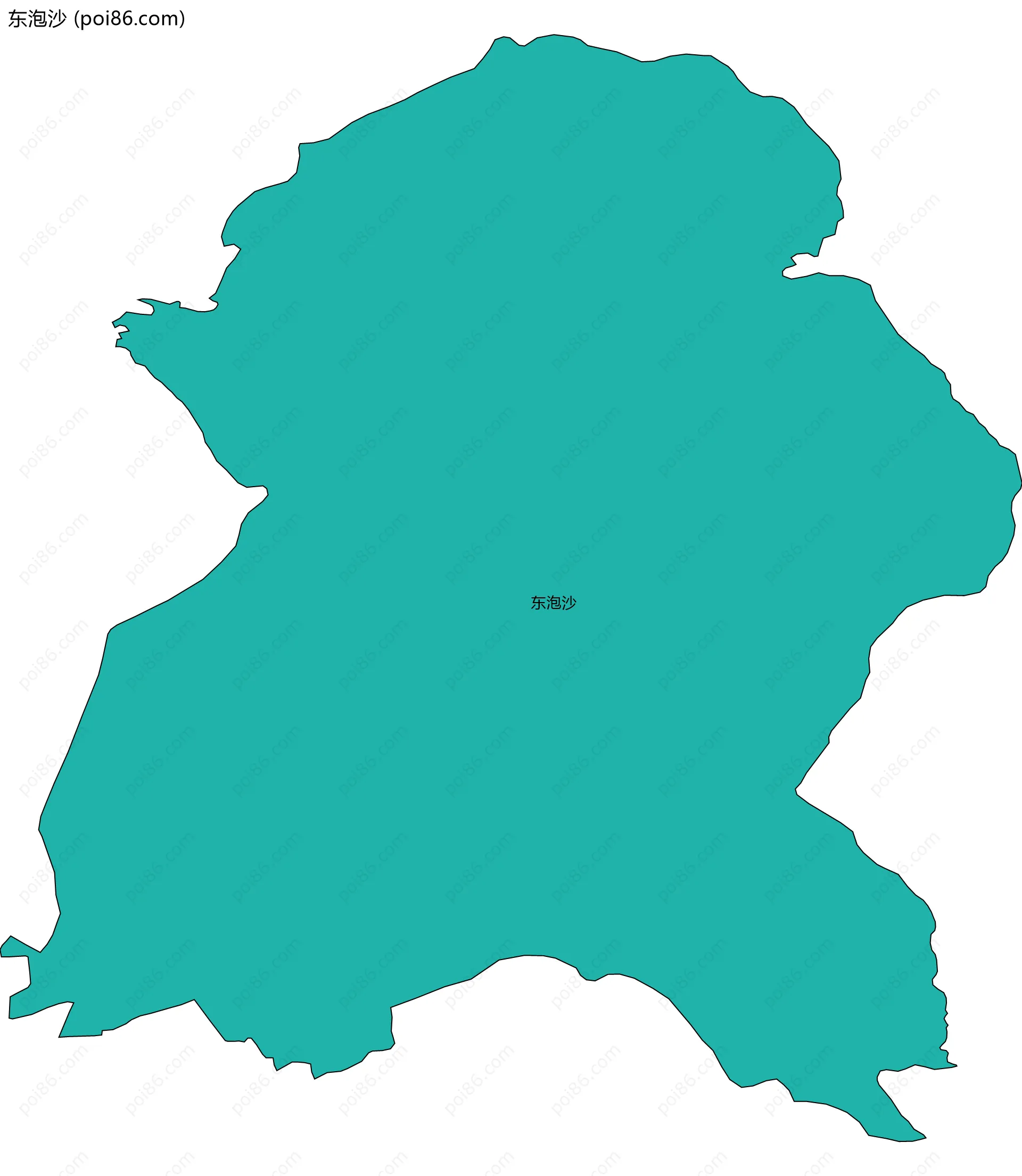 东泡沙边界地图