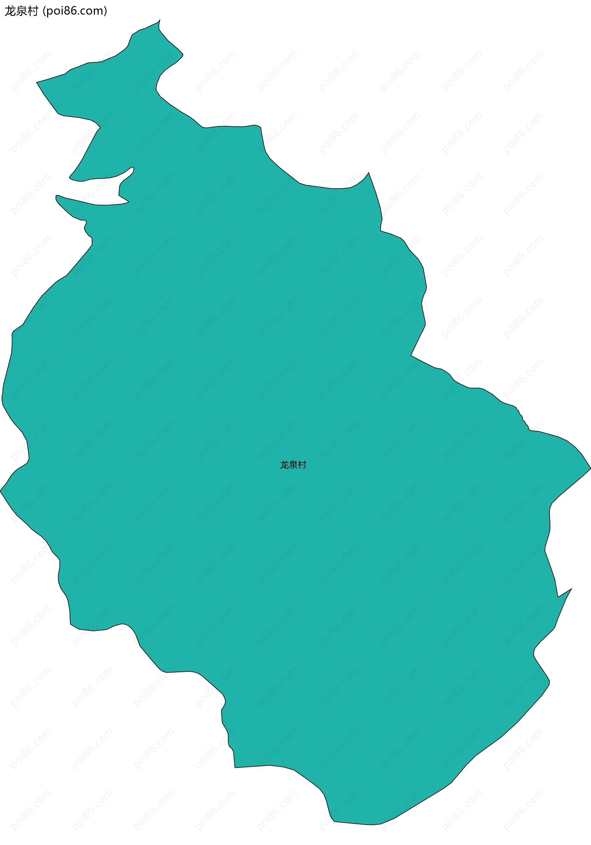 龙泉村边界地图