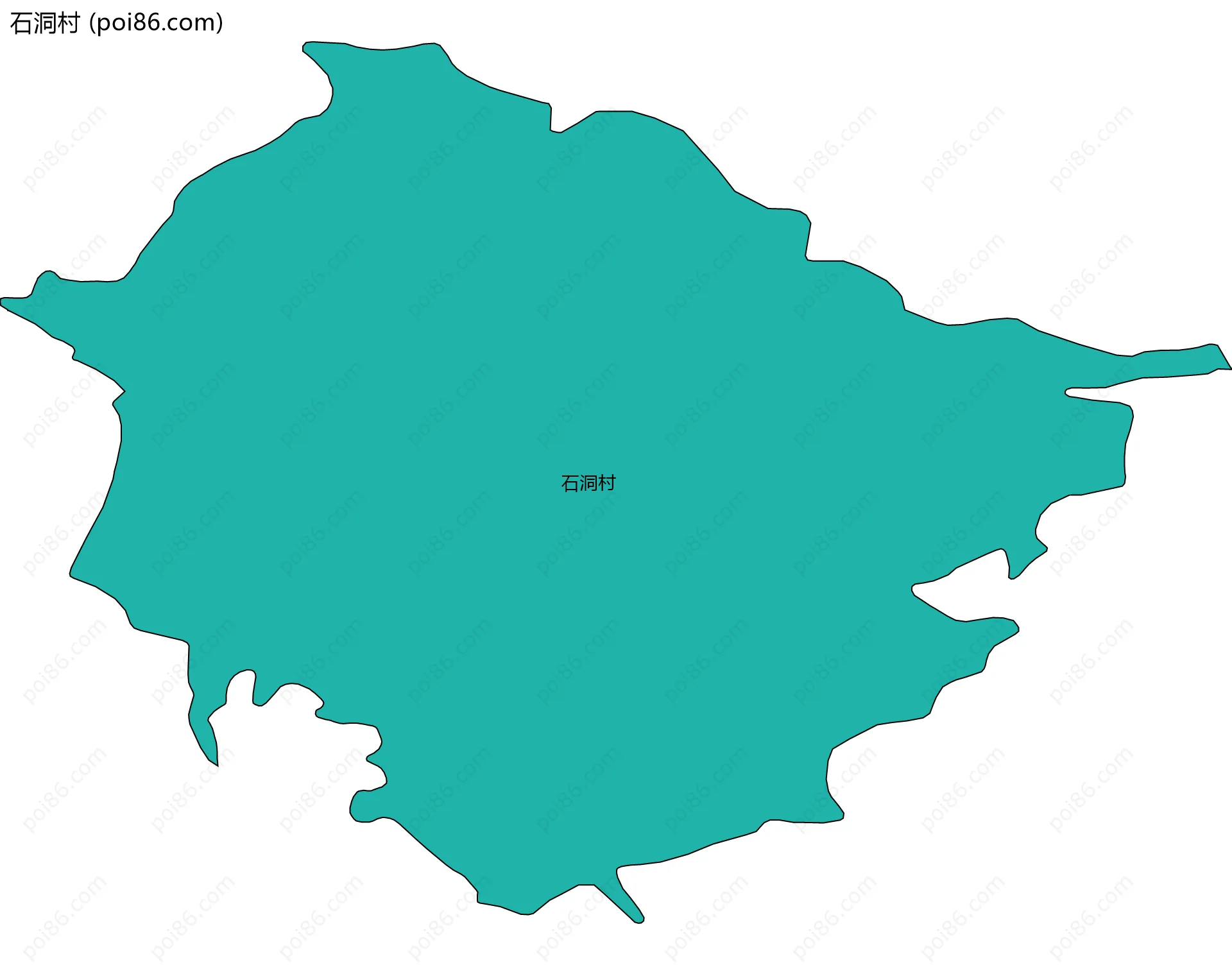 石洞村边界地图