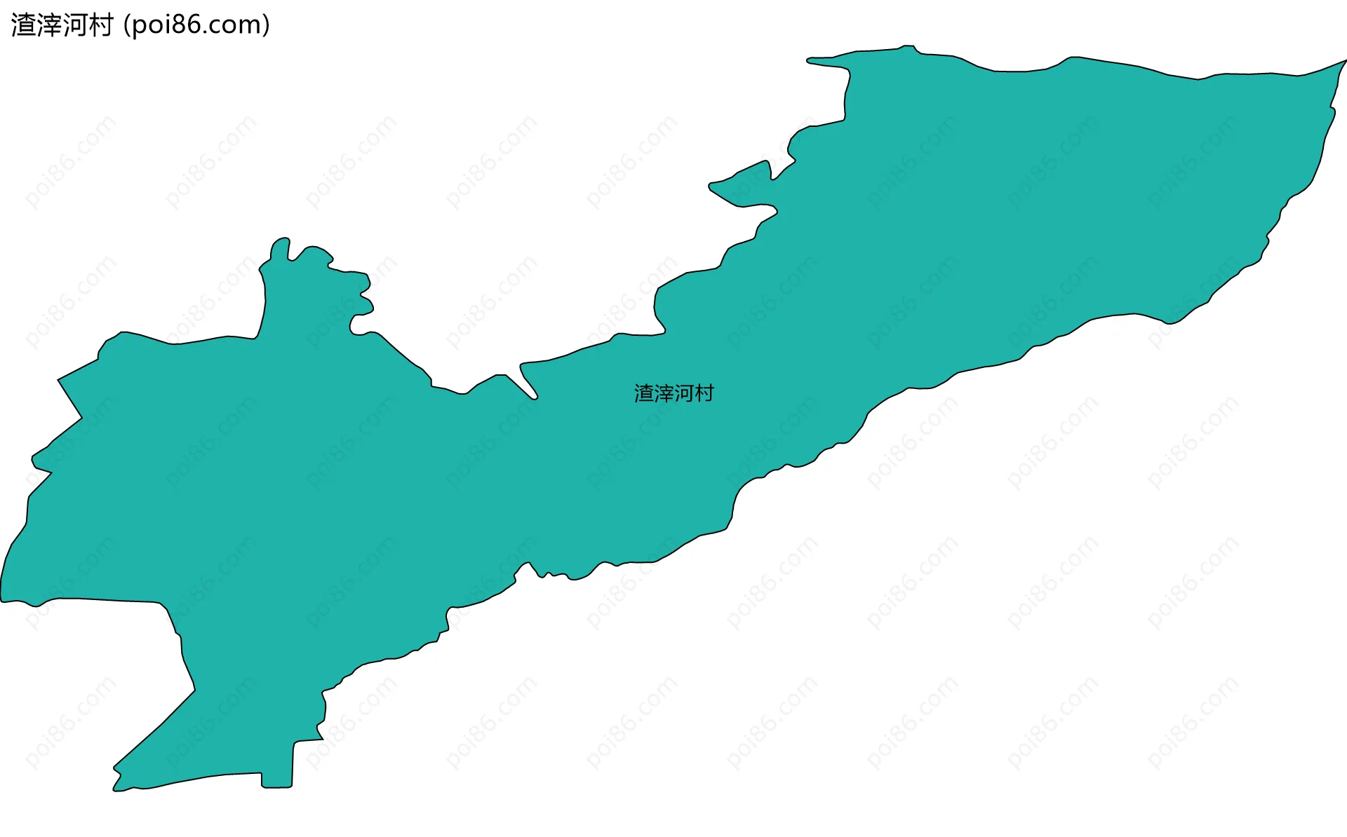 渣滓河村边界地图