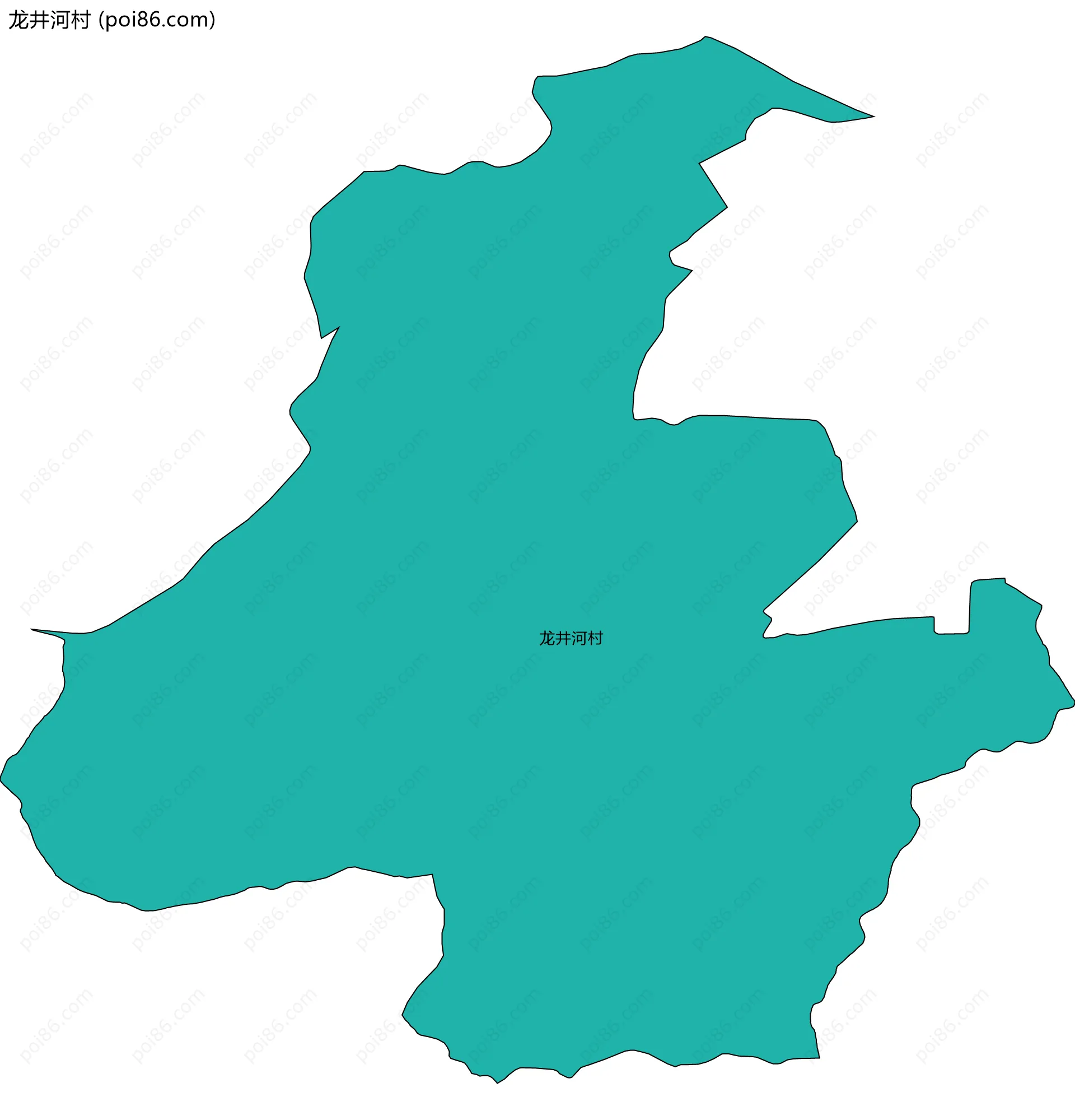 龙井河村边界地图