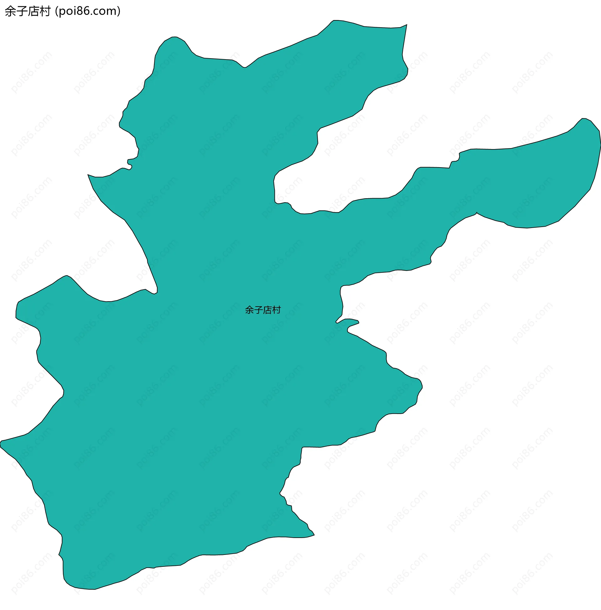 余子店村边界地图