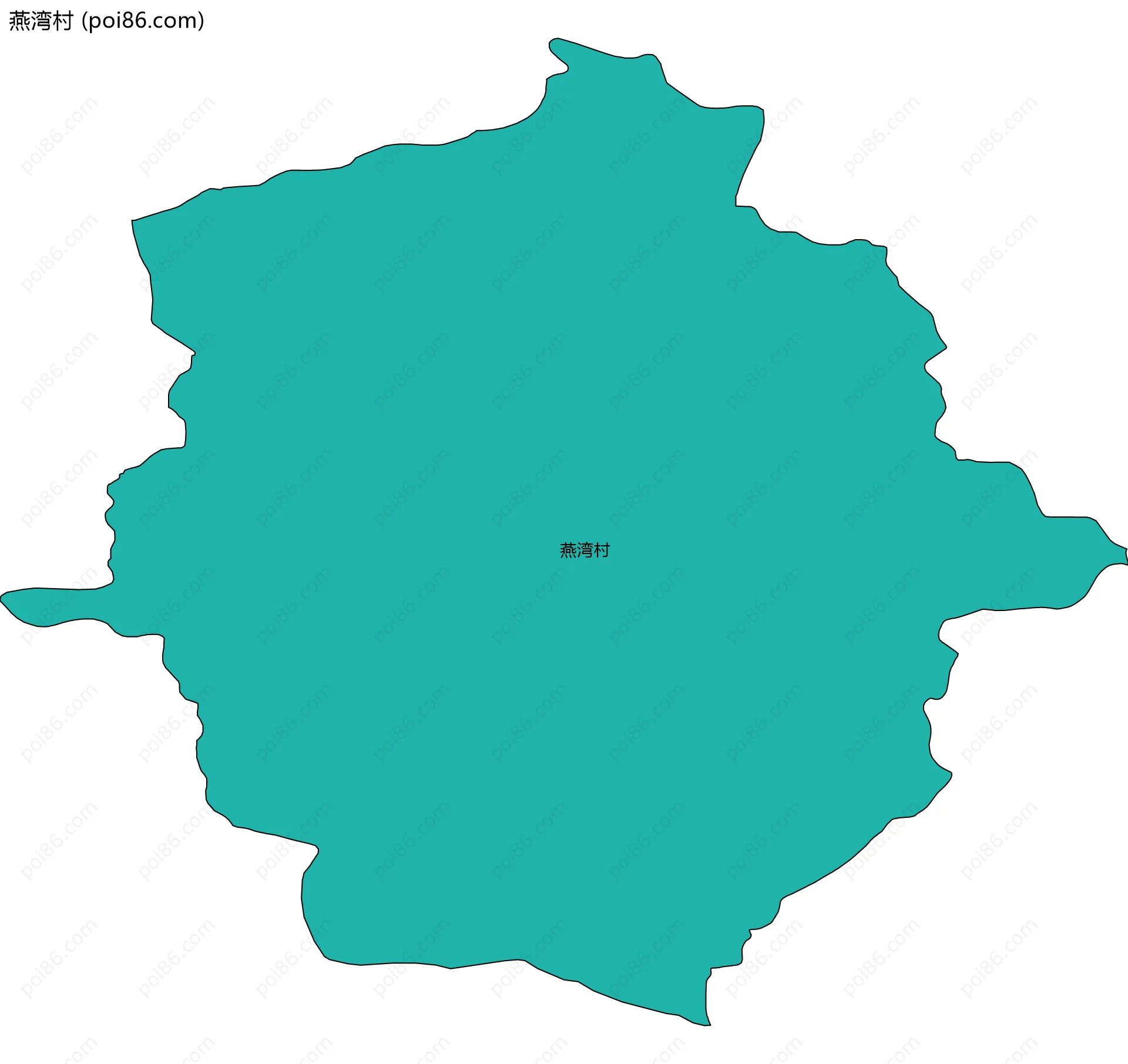 燕湾村边界地图