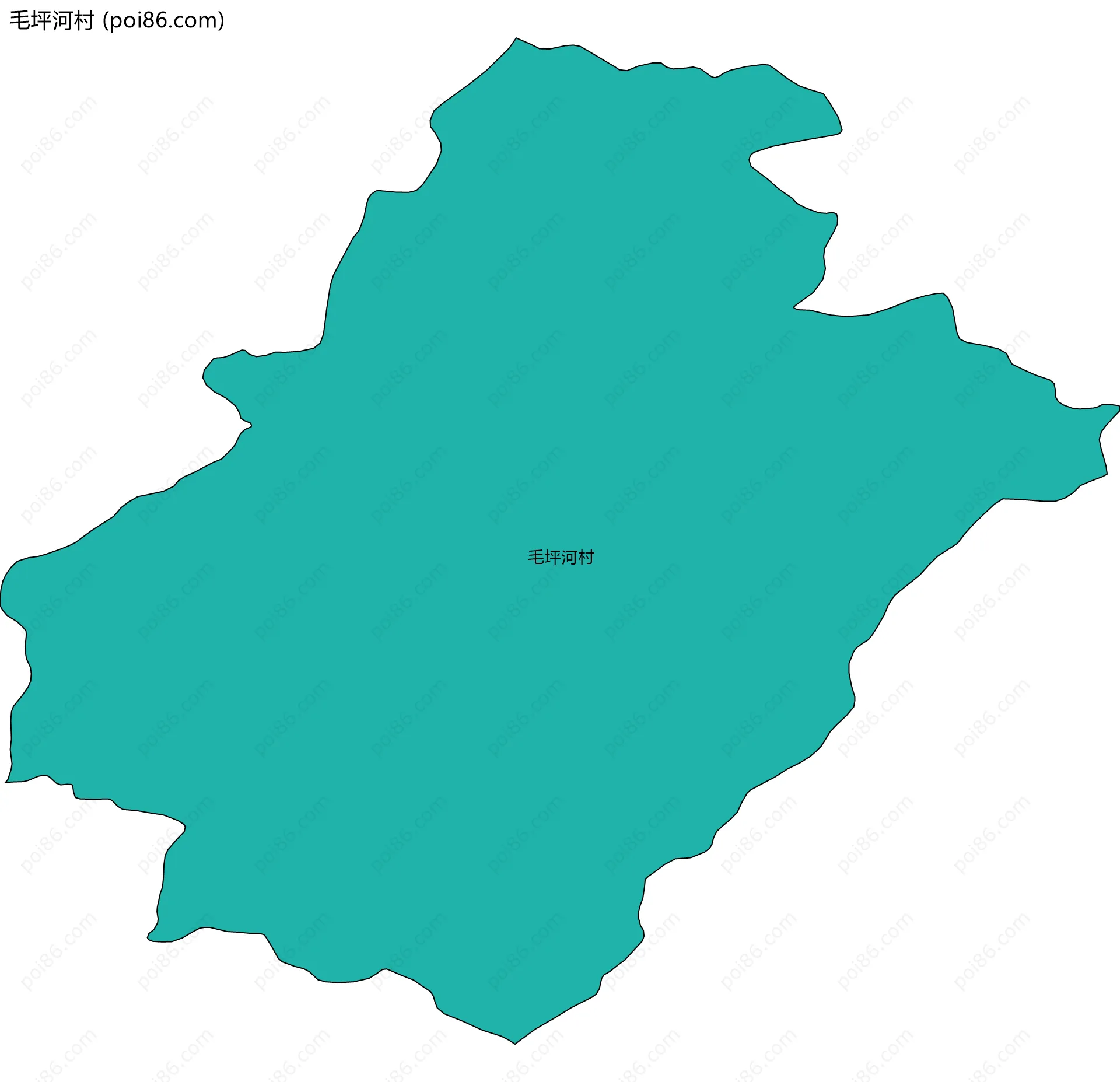 毛坪河村边界地图