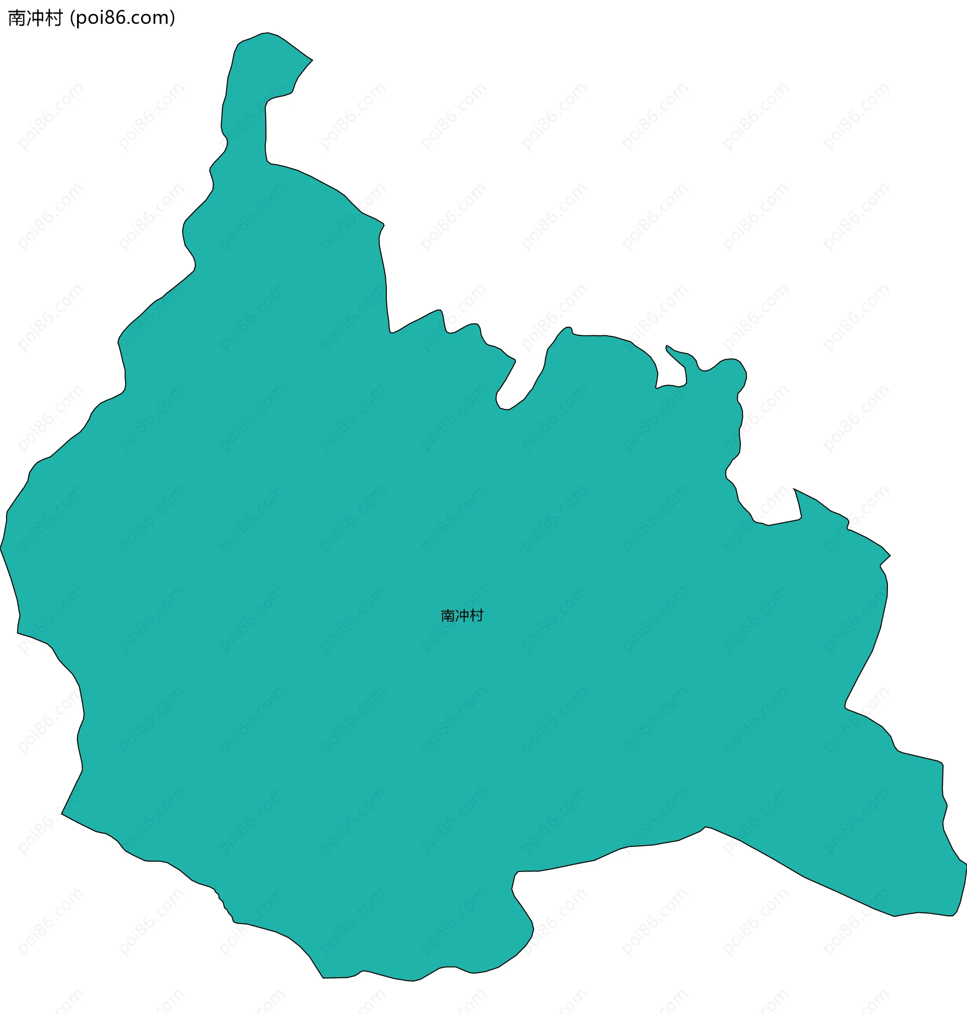 南冲村边界地图