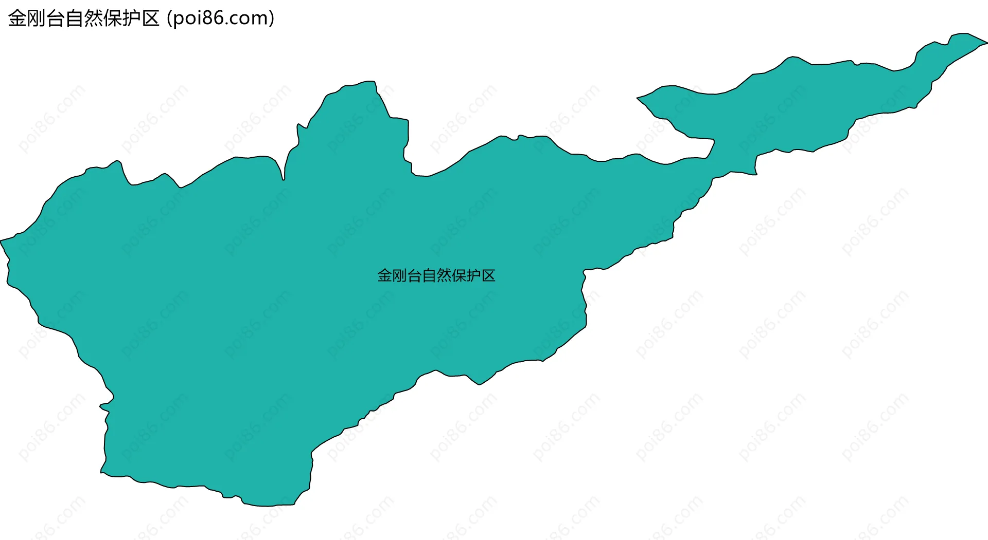 金刚台自然保护区边界地图