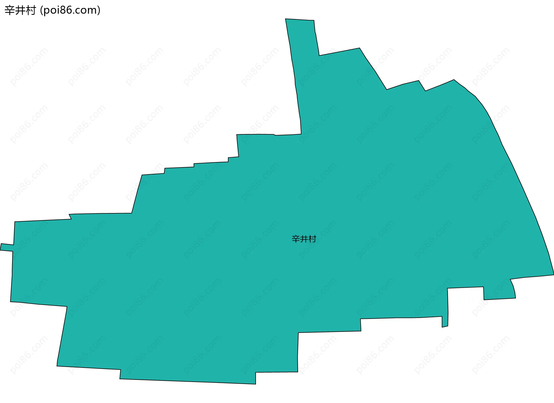 辛井村边界地图