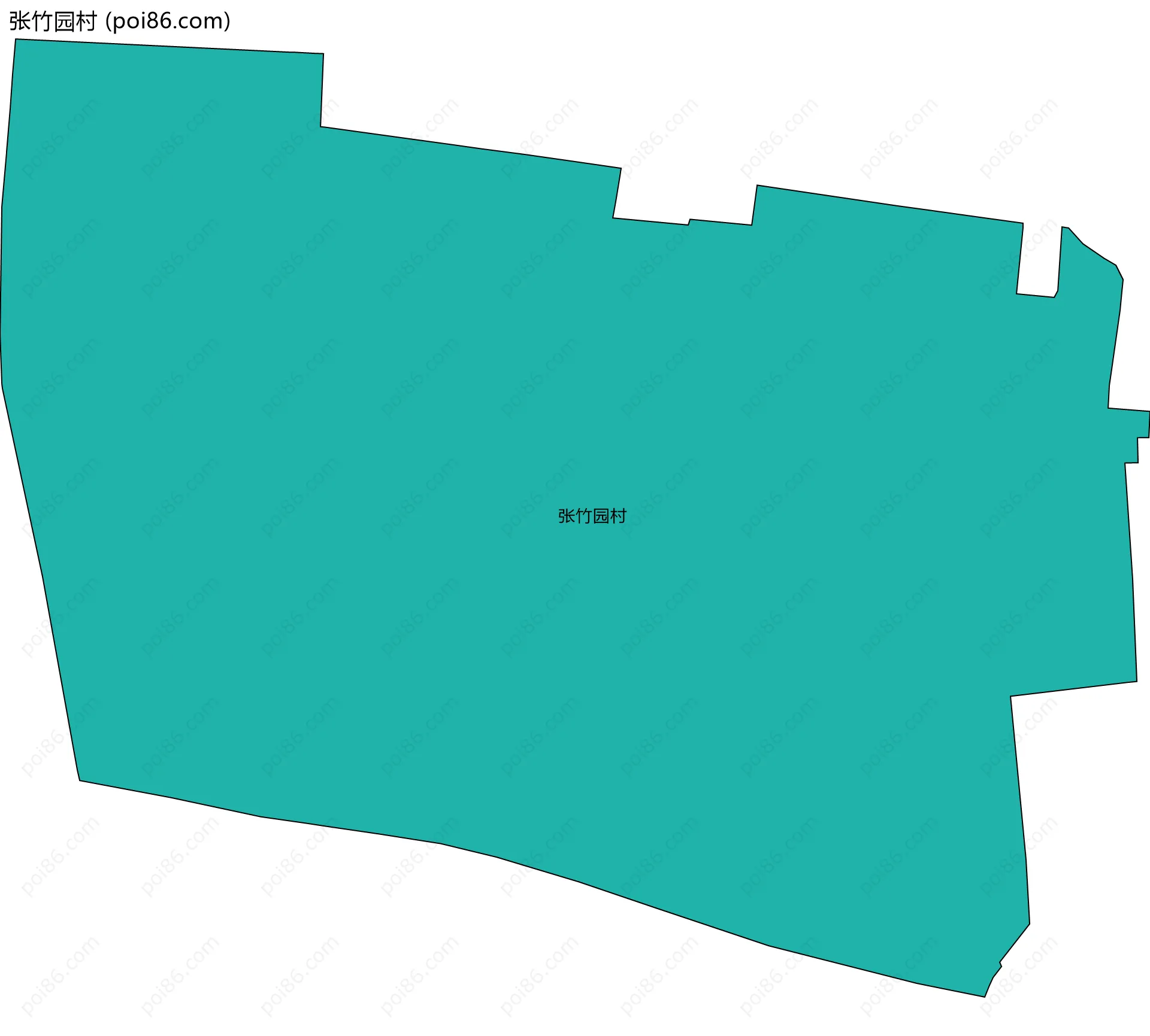 张竹园村边界地图