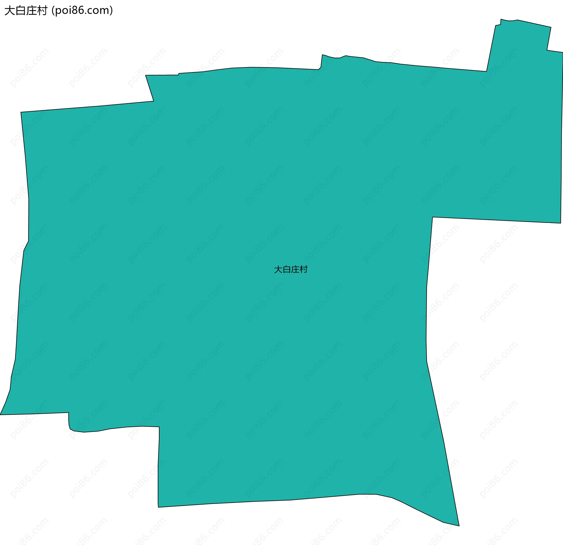 大白庄村边界地图