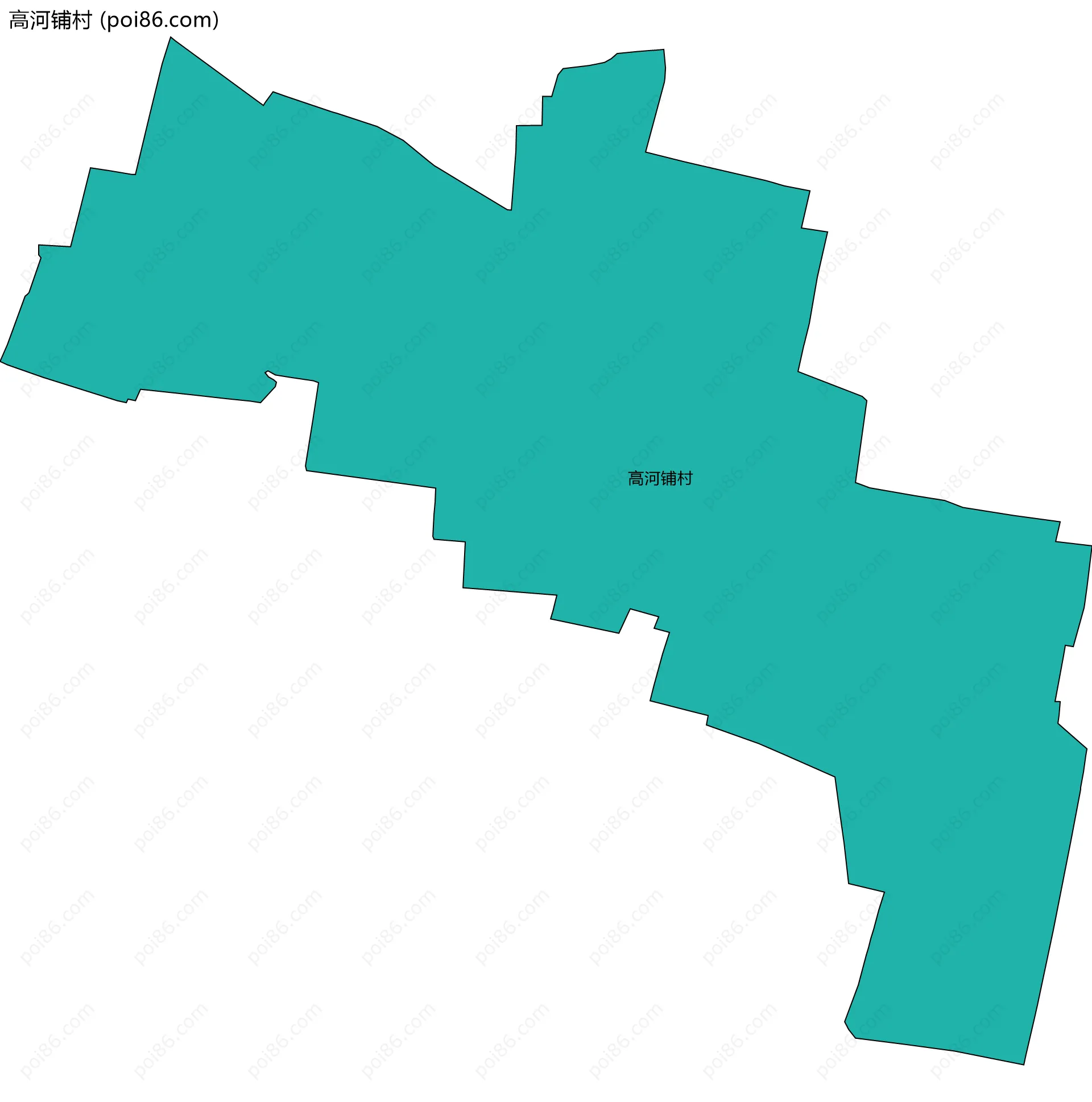 高河铺村边界地图