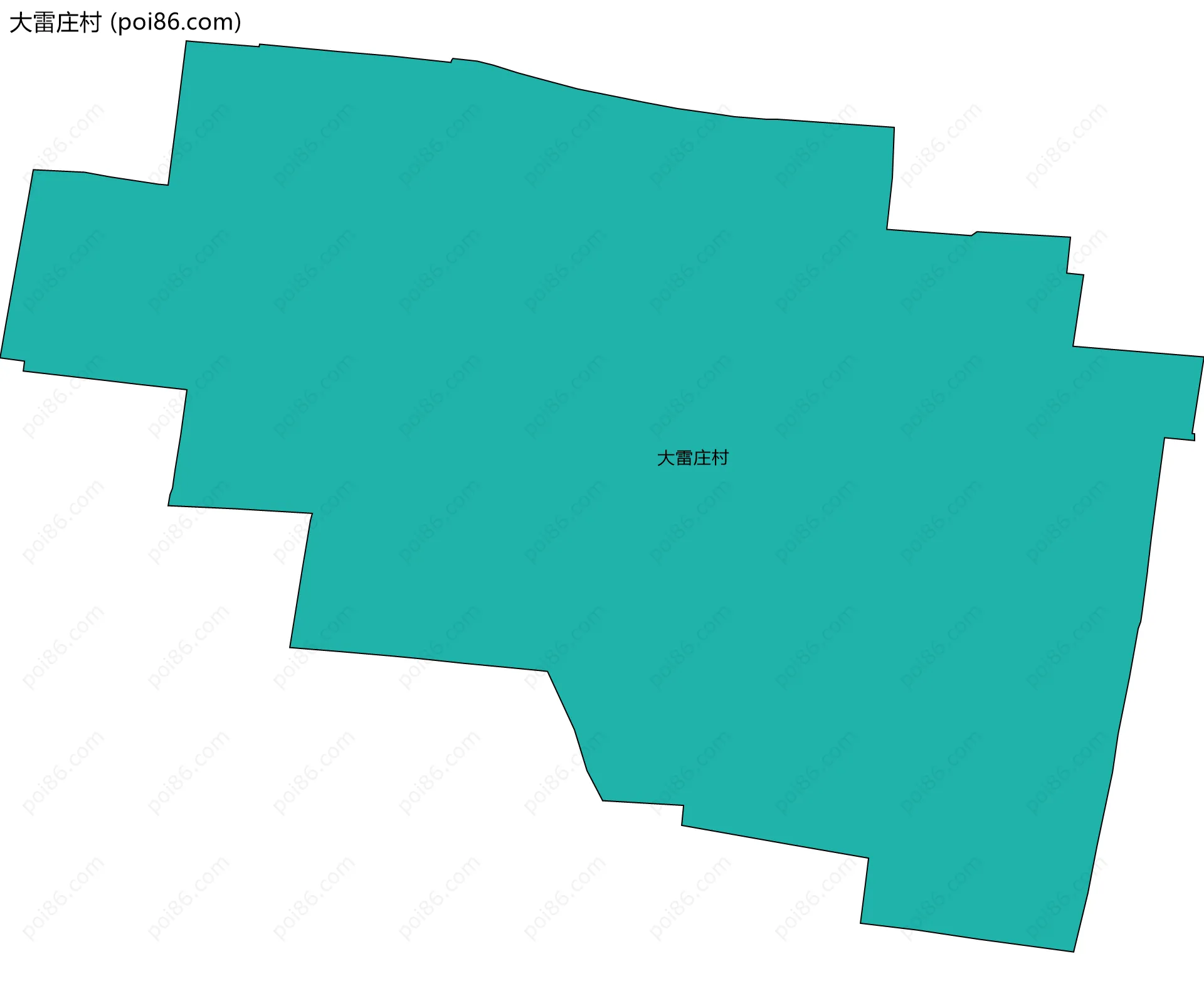 大雷庄村边界地图