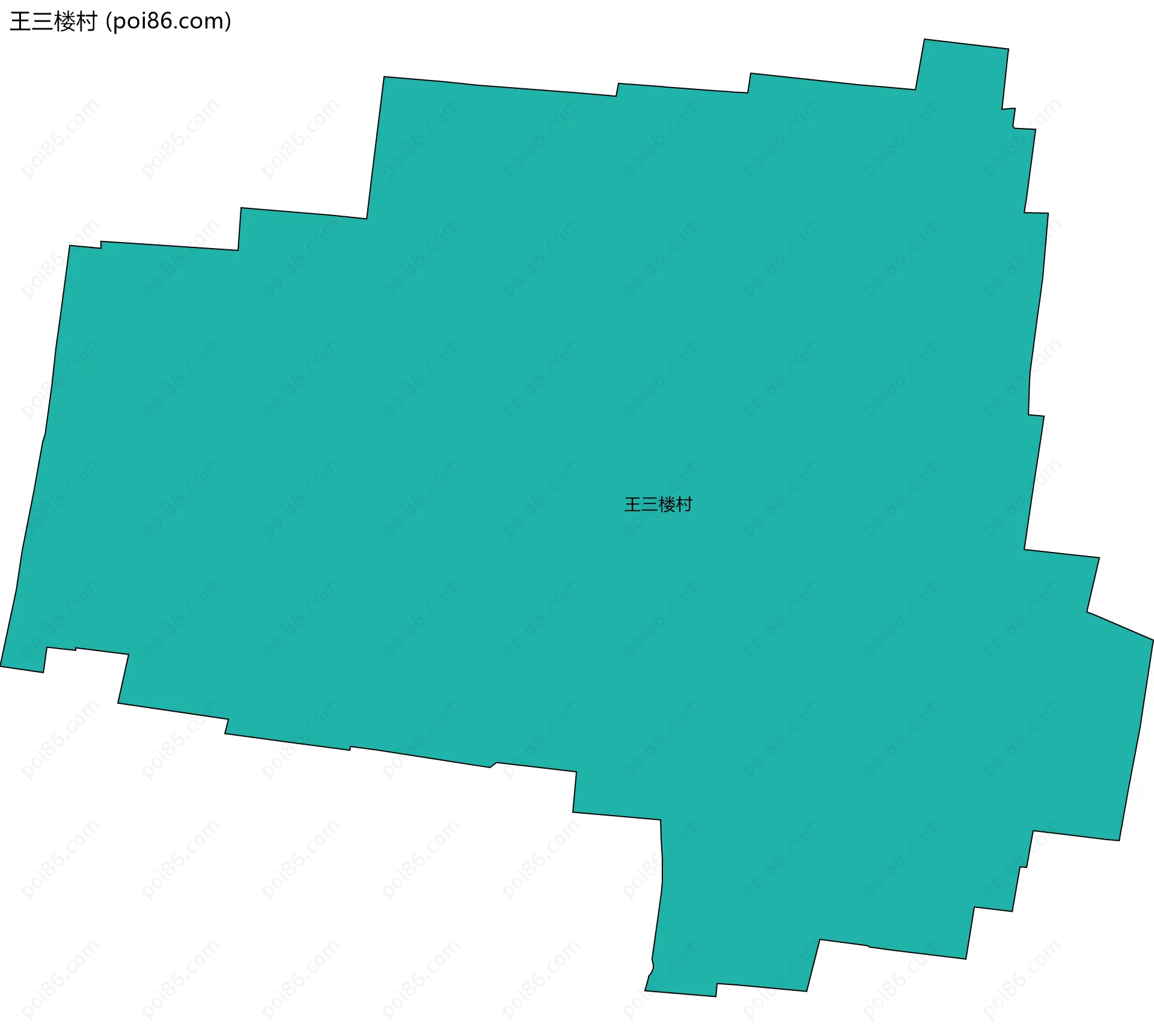 王三楼村边界地图