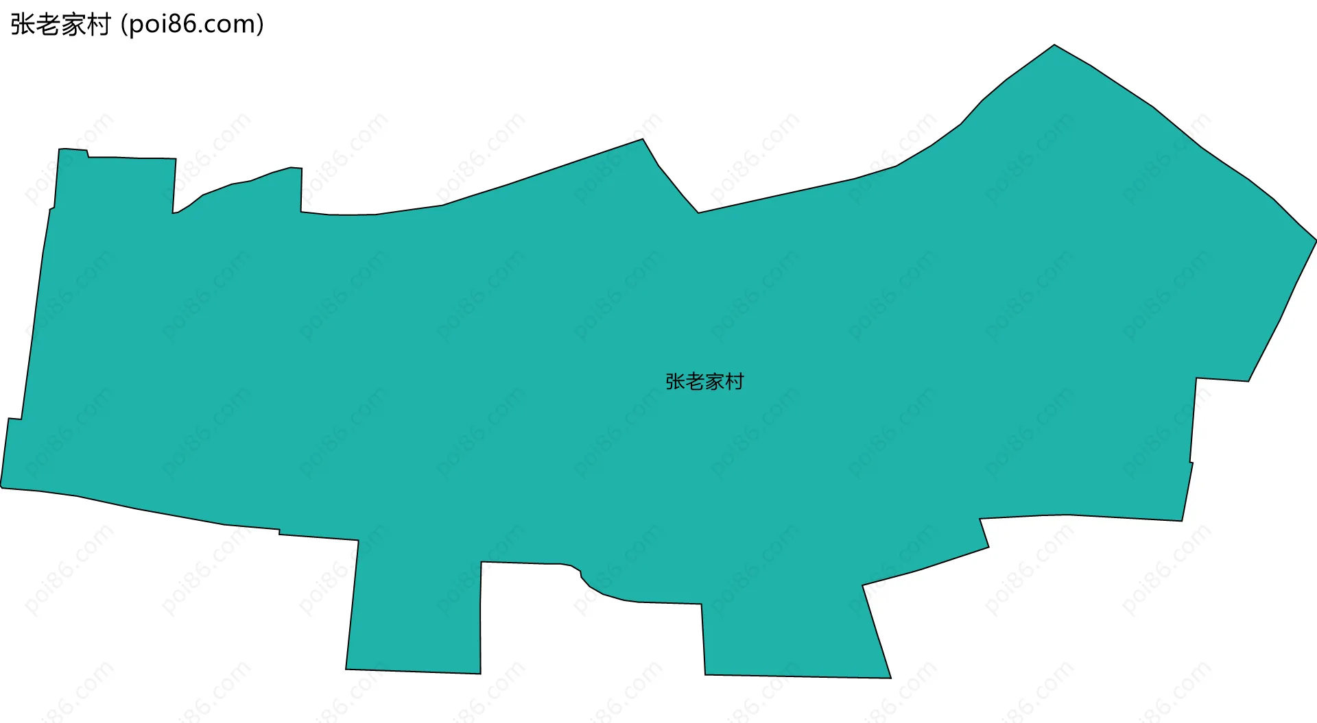 张老家村边界地图