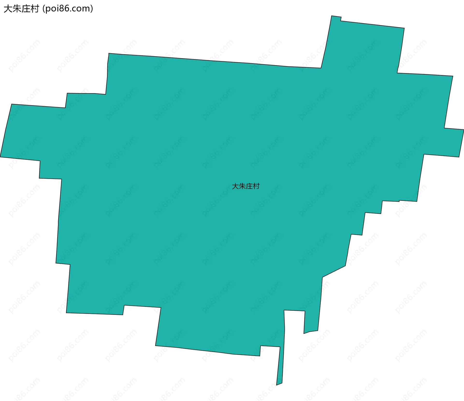 大朱庄村边界地图