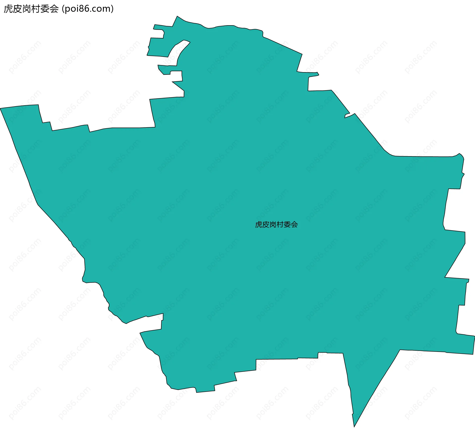 虎皮岗村委会边界地图