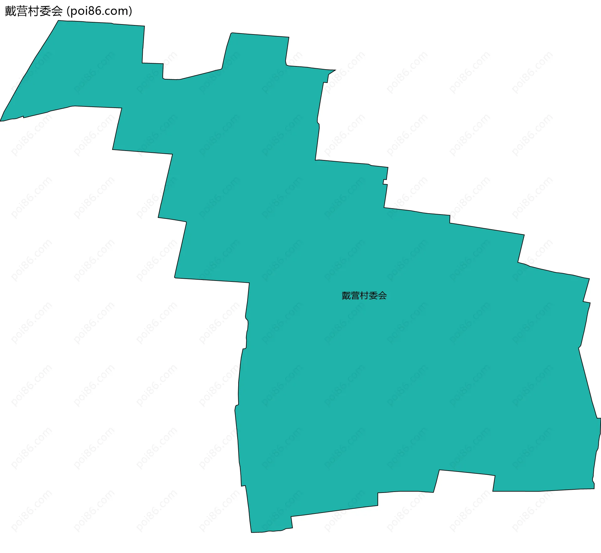 戴营村委会边界地图