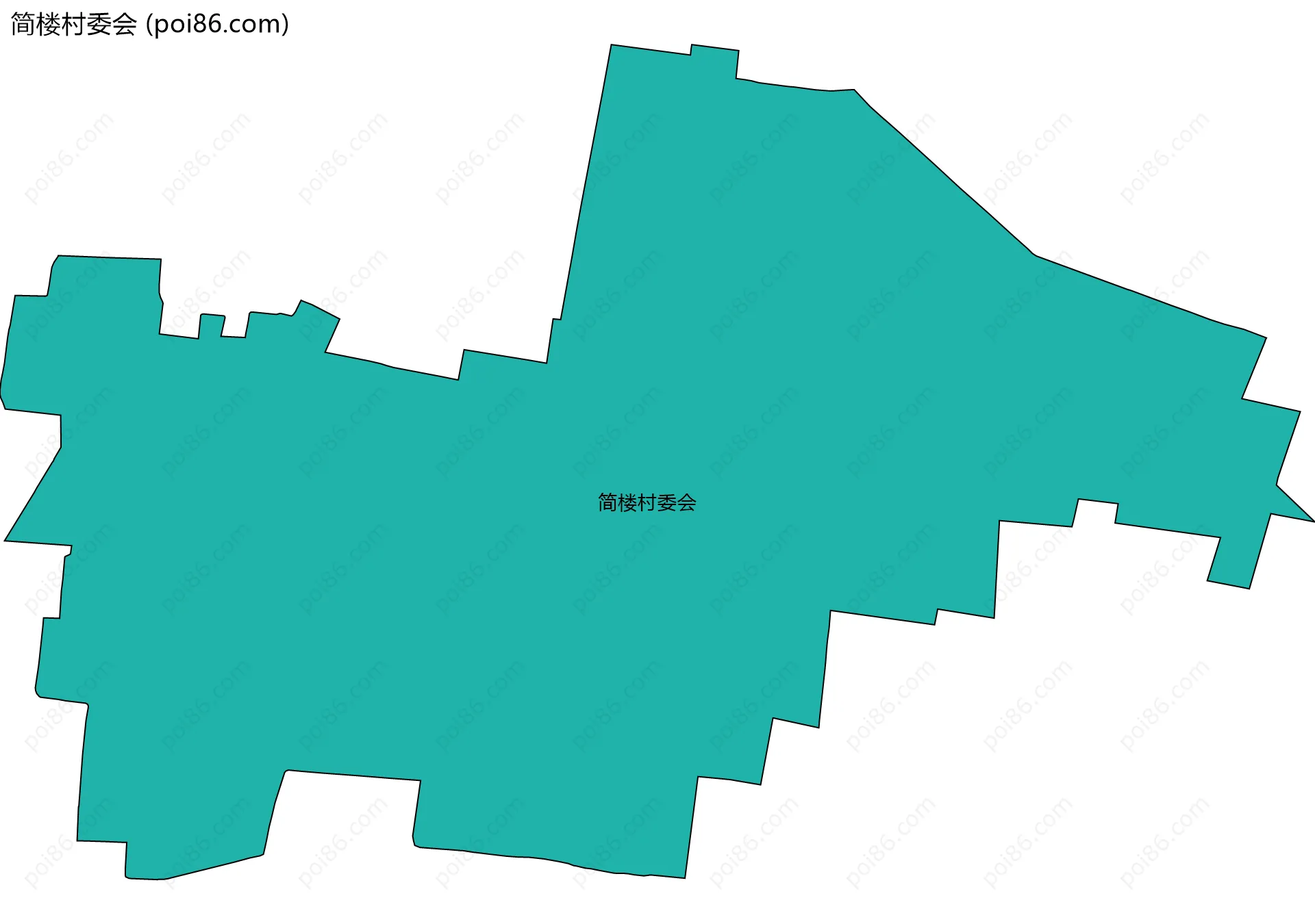 简楼村委会边界地图