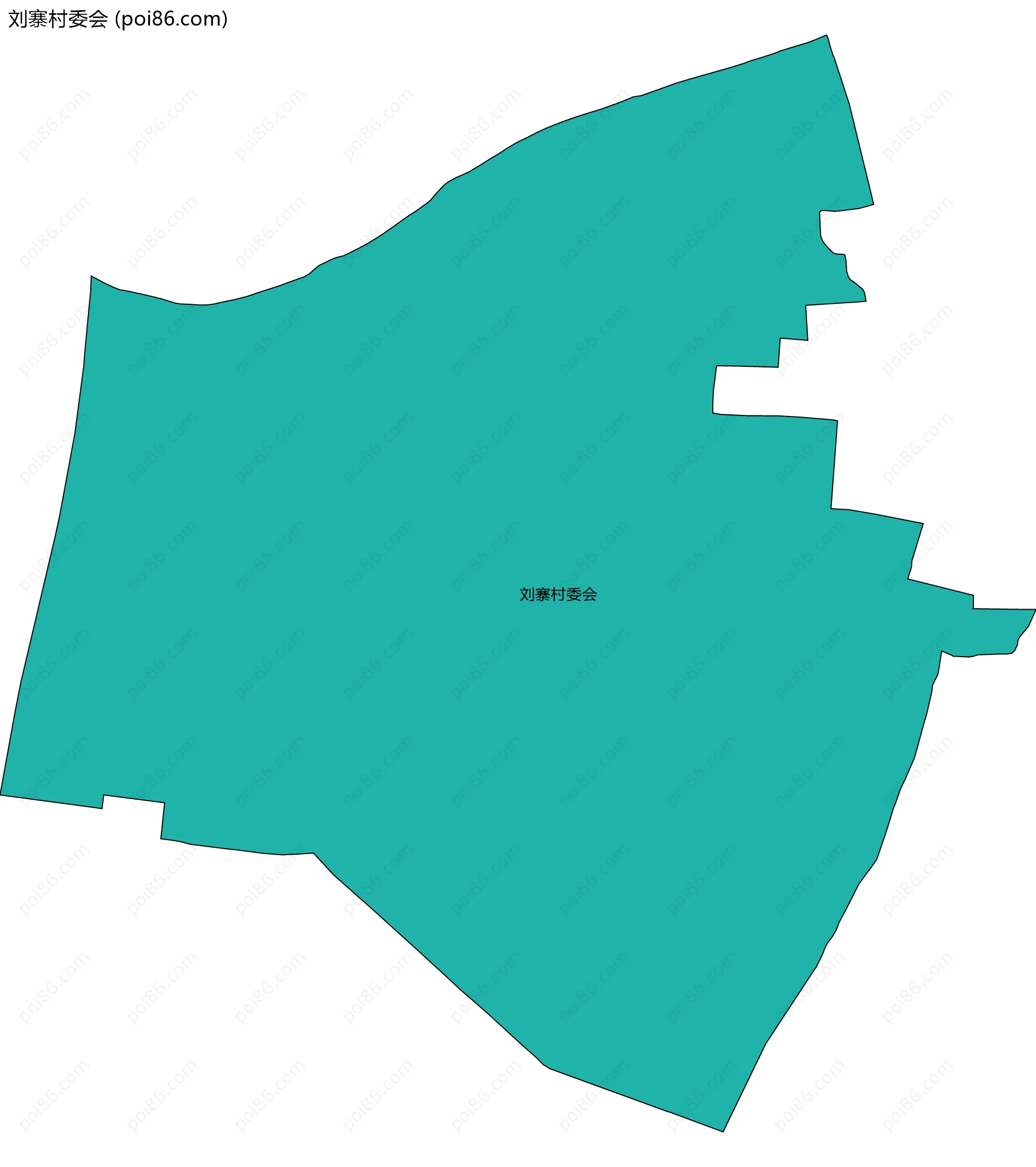 刘寨村委会边界地图