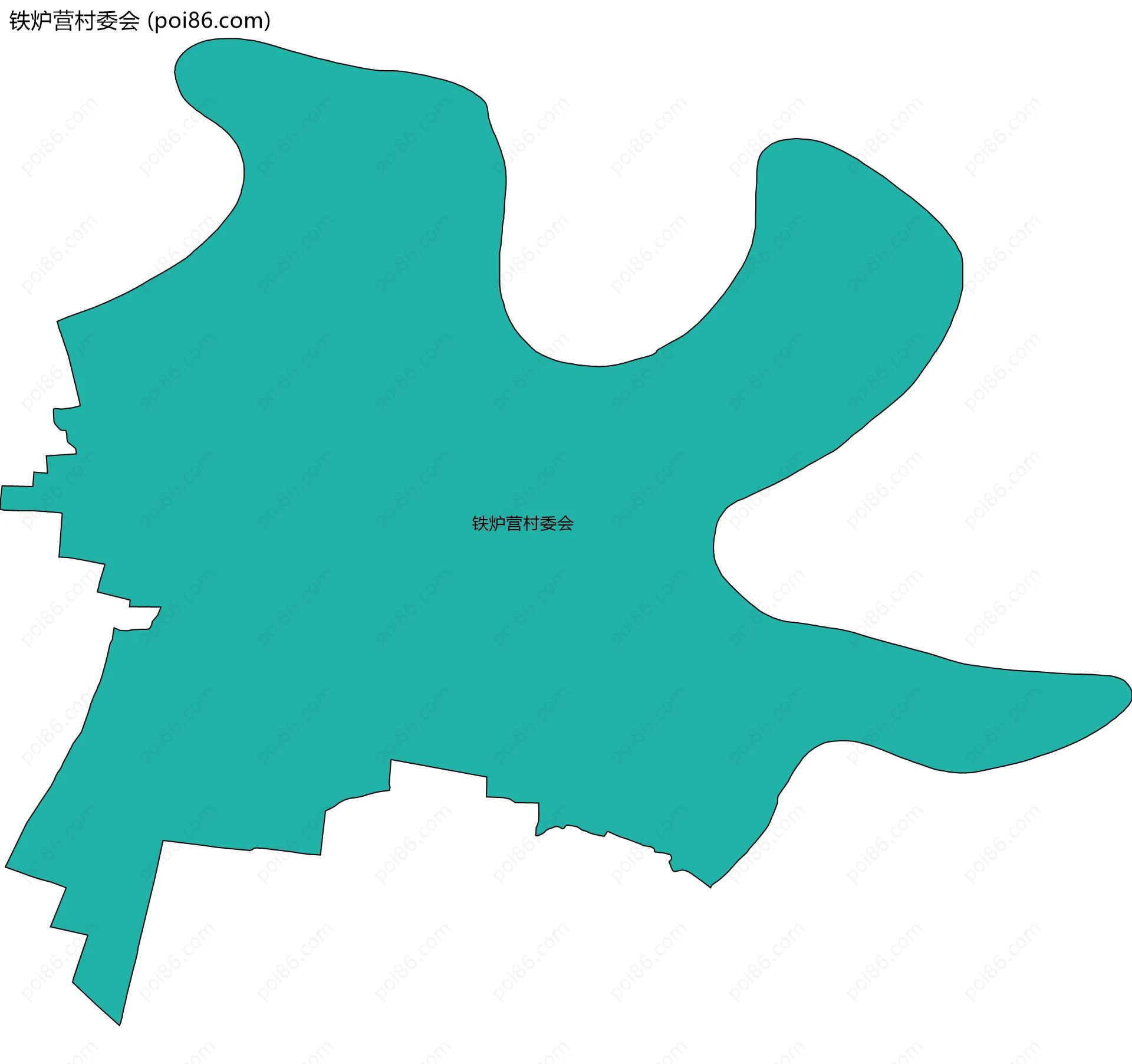 铁炉营村委会边界地图