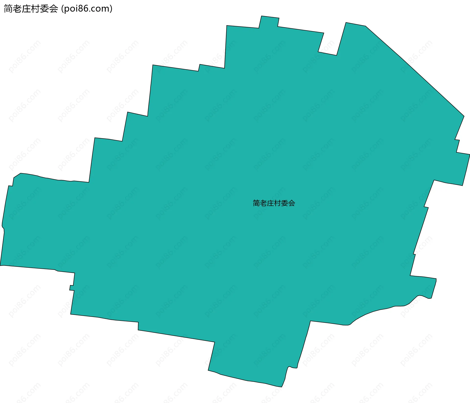简老庄村委会边界地图