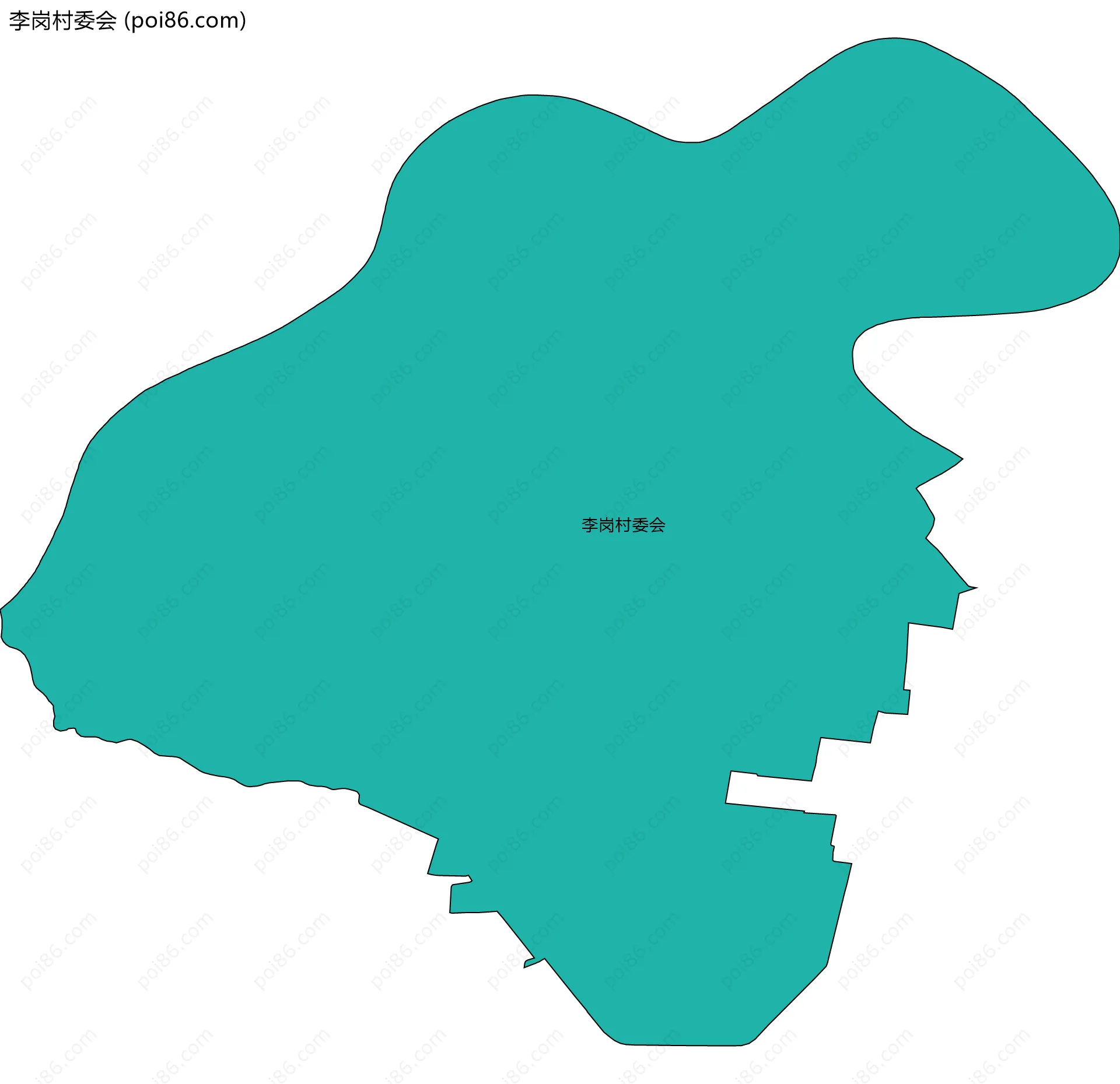 李岗村委会边界地图