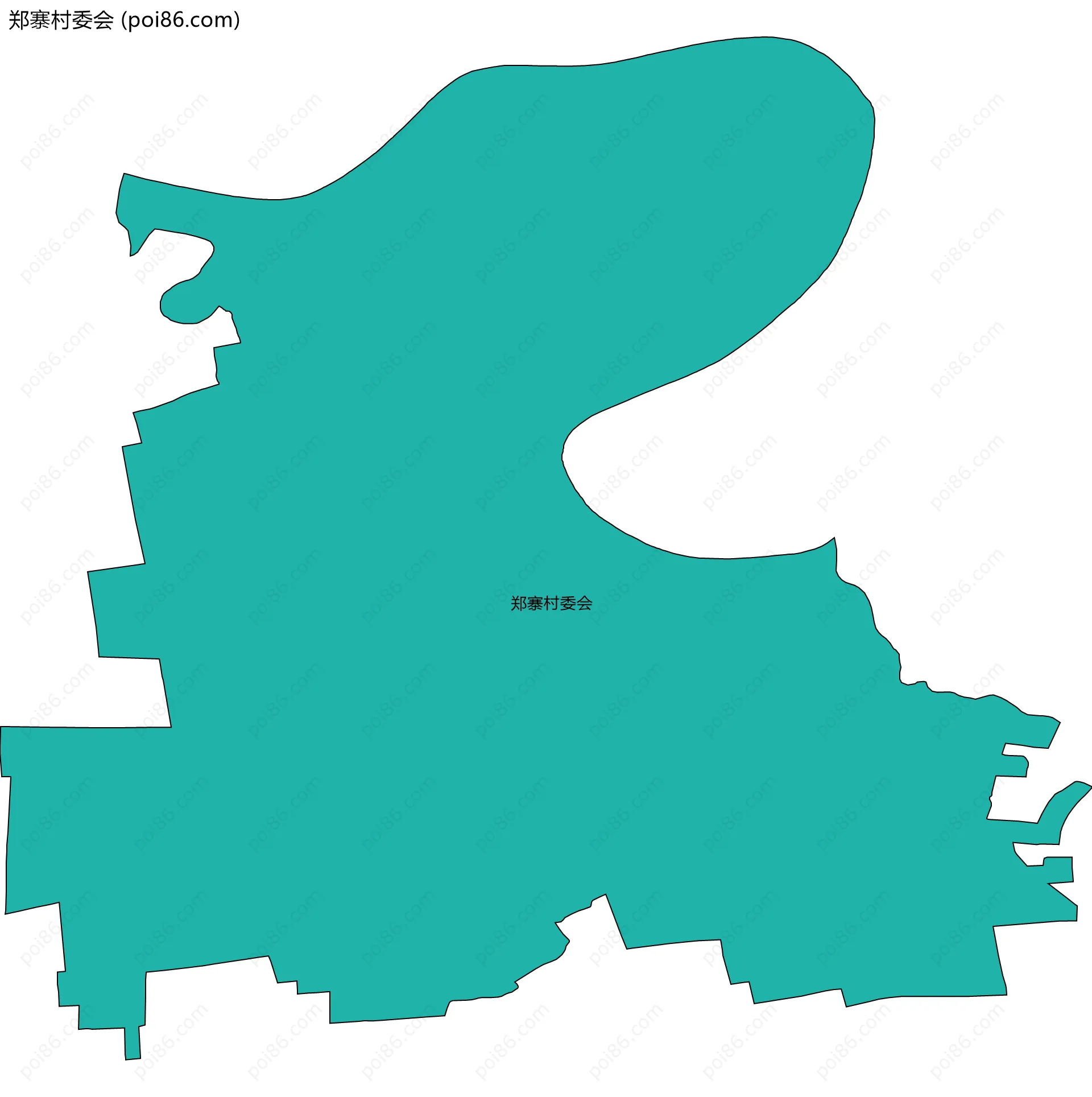 郑寨村委会边界地图