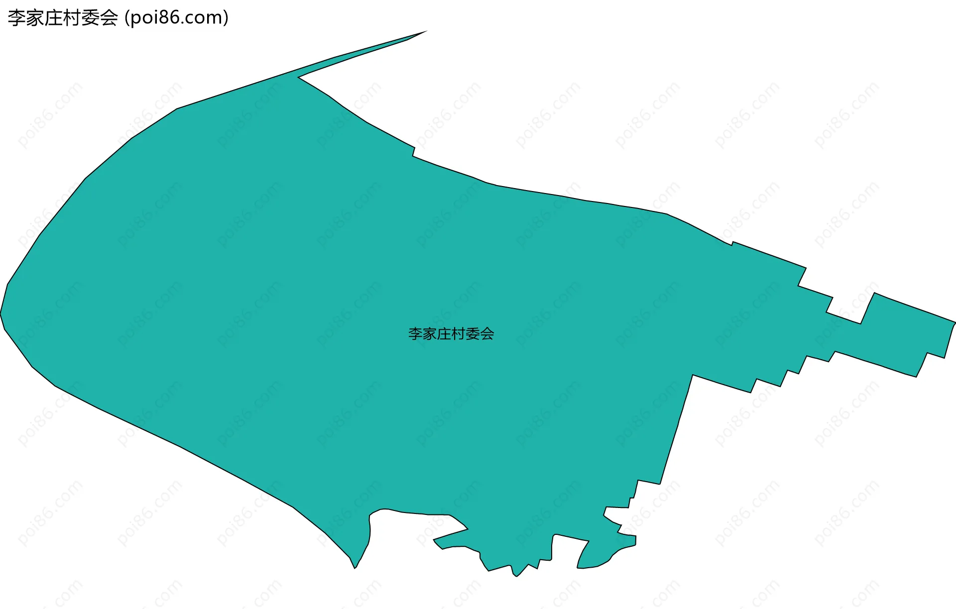 李家庄村委会边界地图