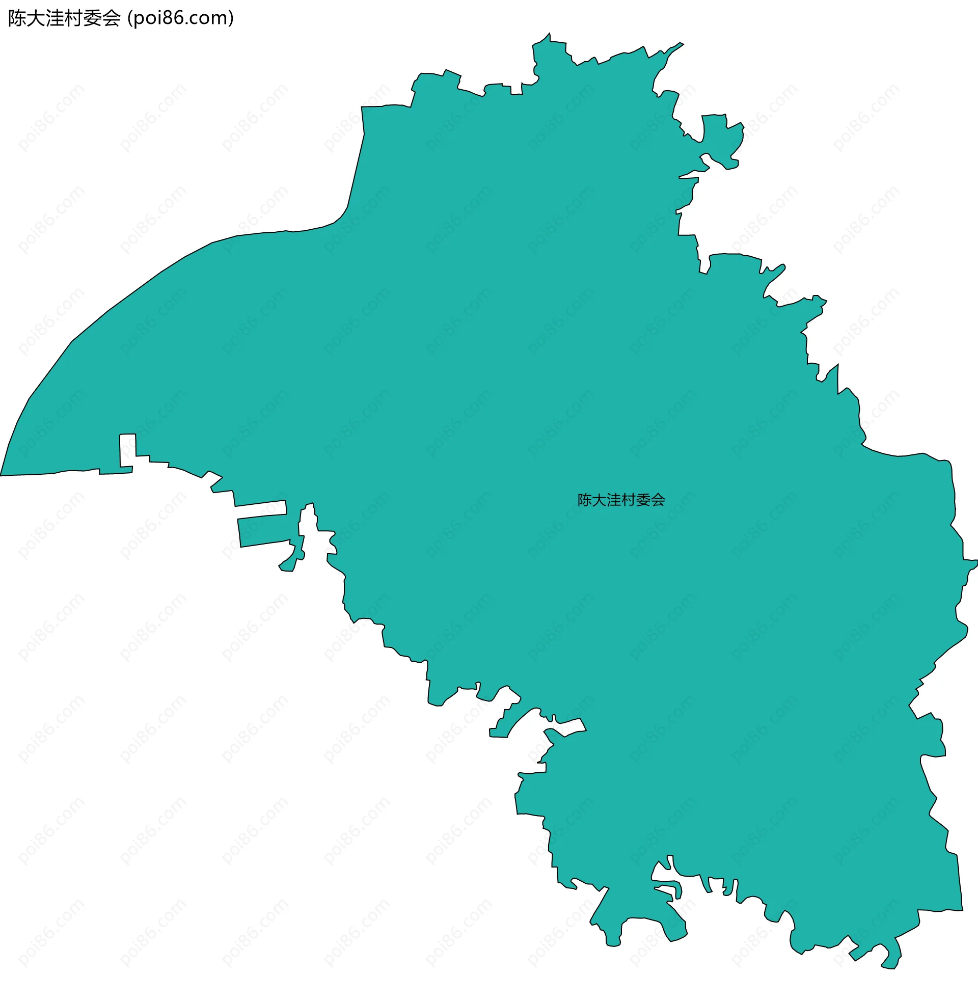 陈大洼村委会边界地图