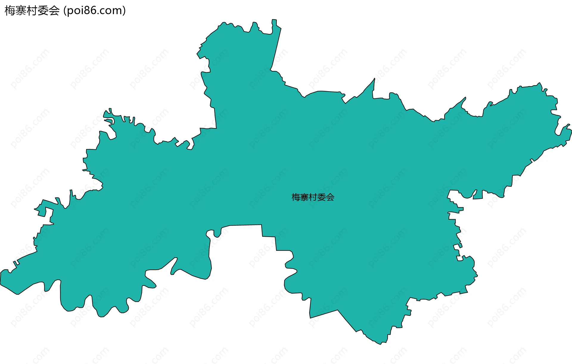 梅寨村委会边界地图