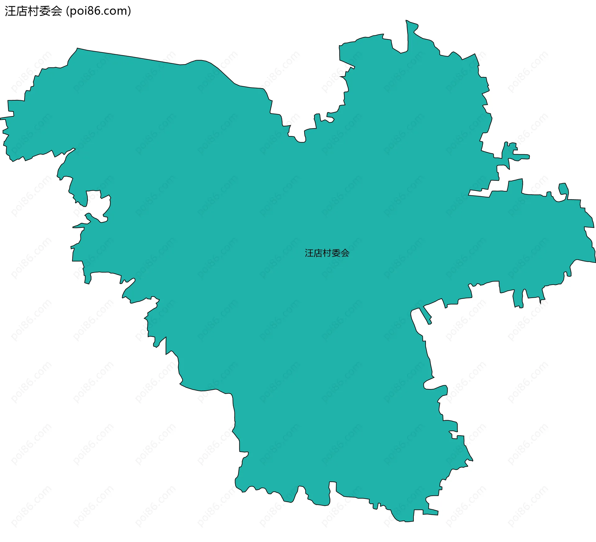 汪店村委会边界地图