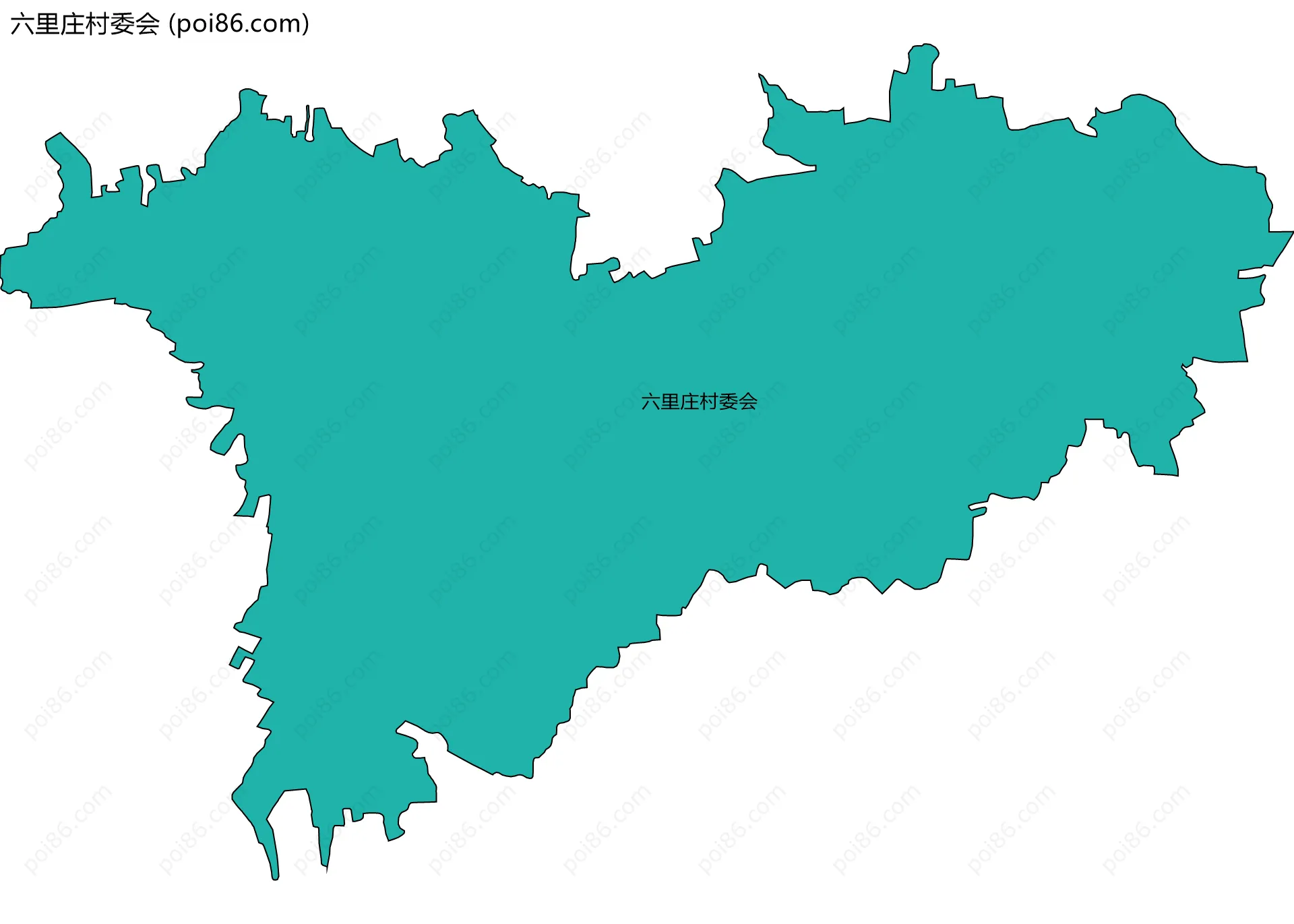 六里庄村委会边界地图