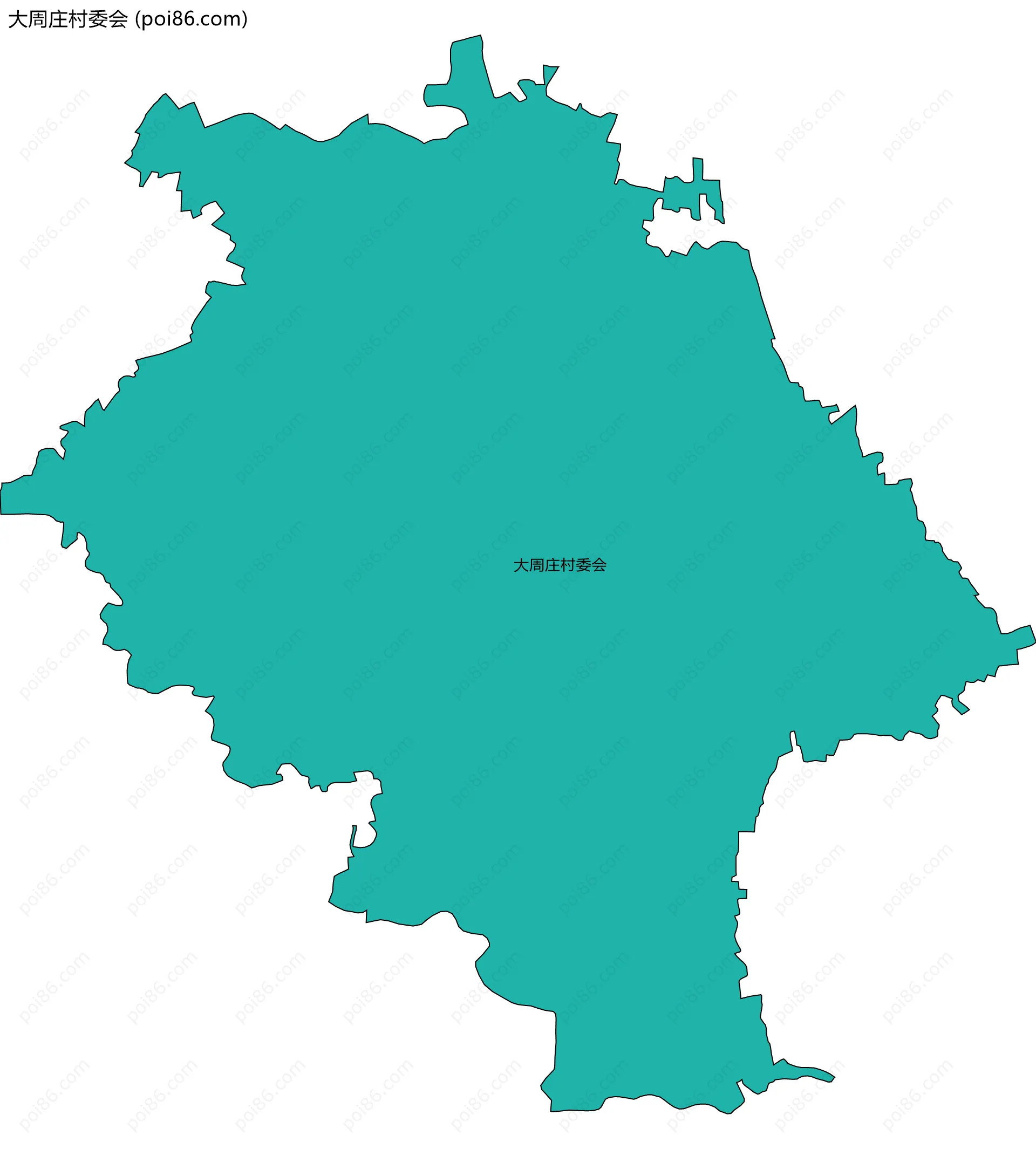 大周庄村委会边界地图