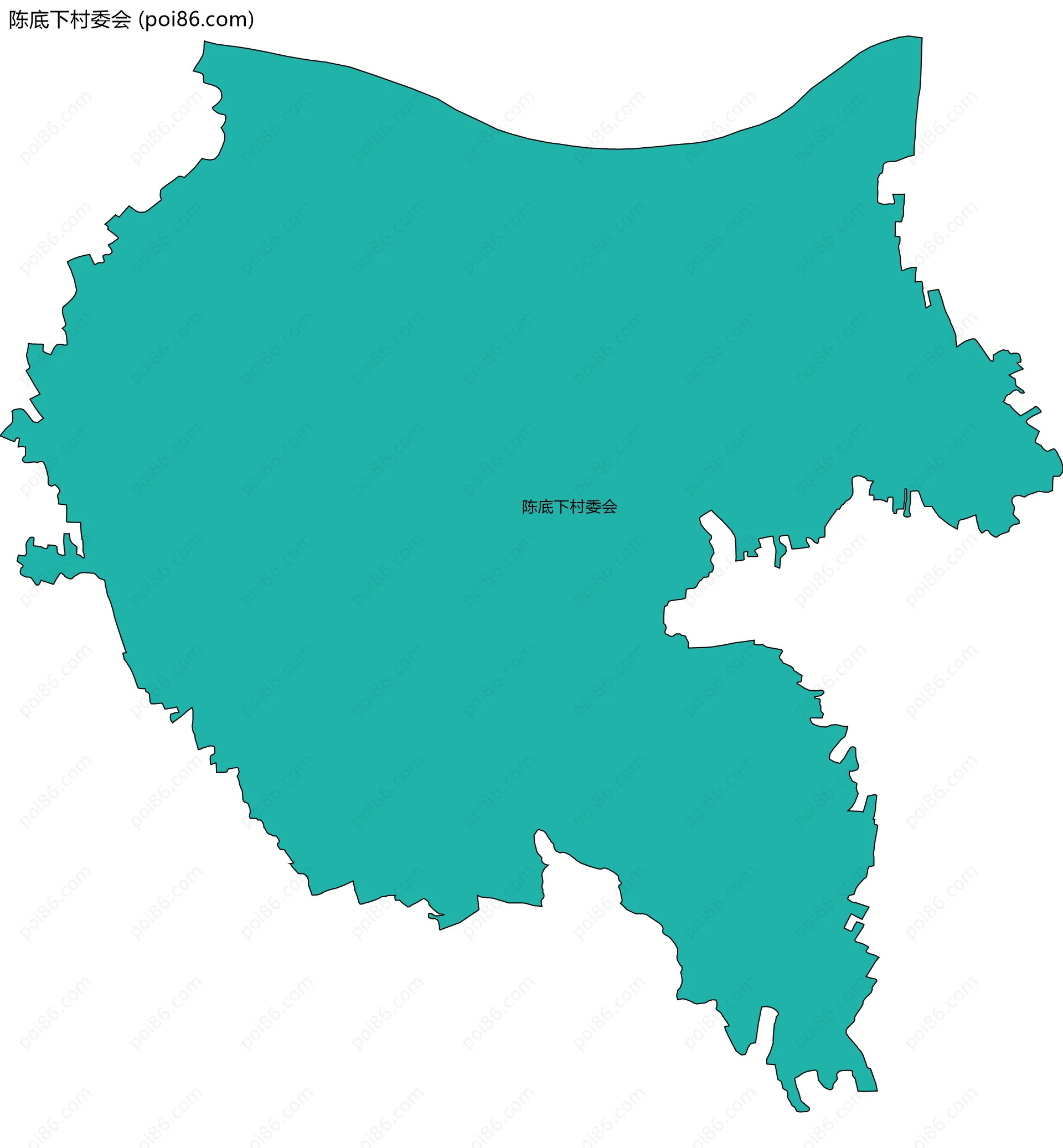 陈底下村委会边界地图