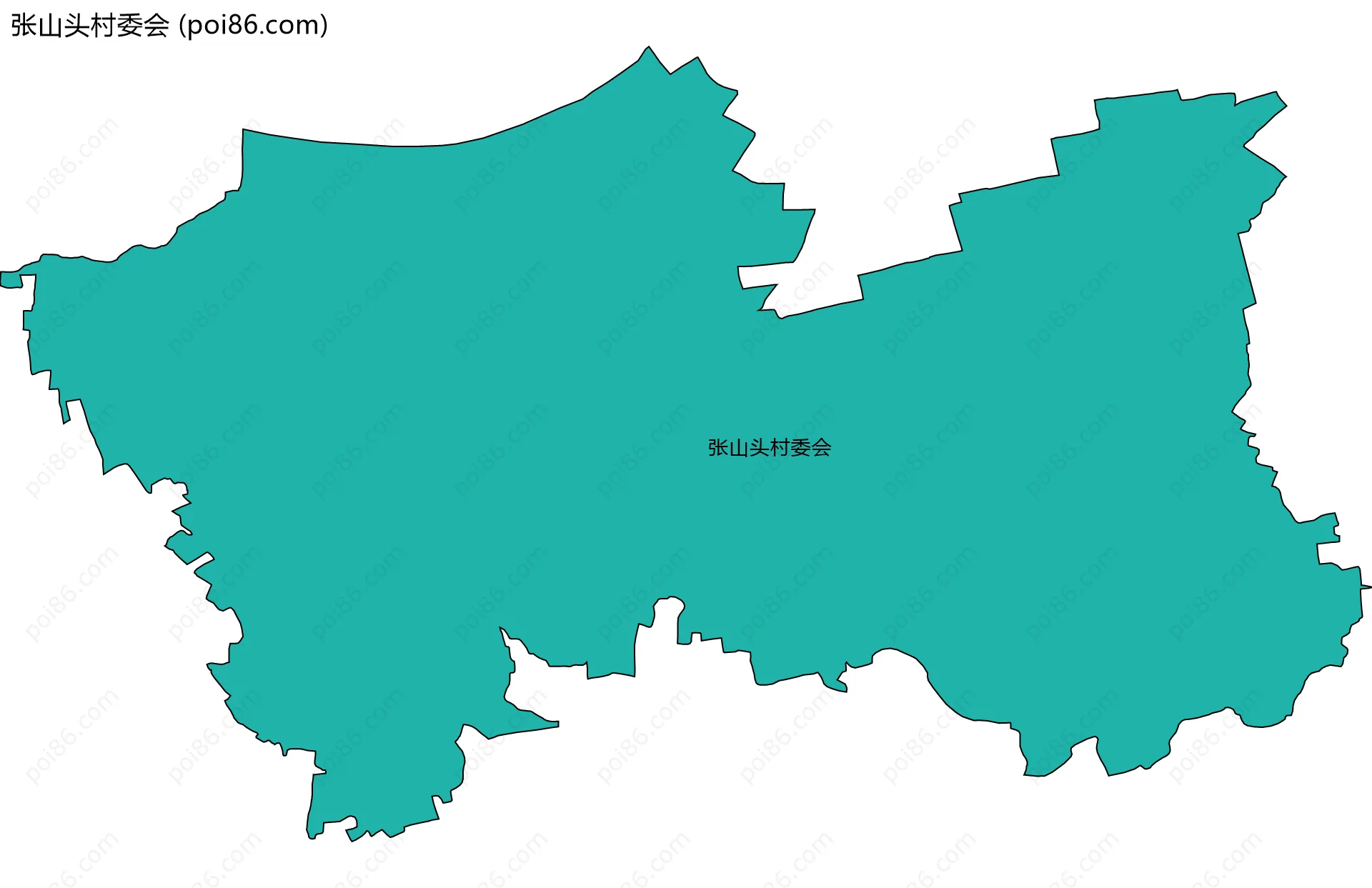 张山头村委会边界地图