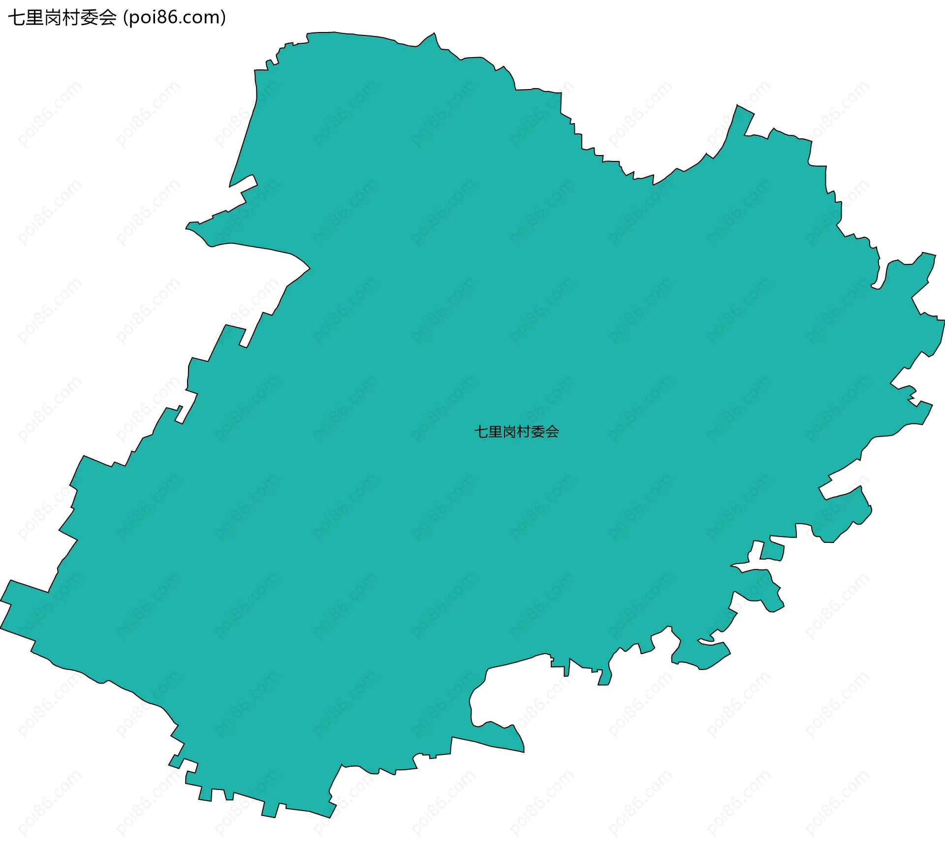 七里岗村委会边界地图