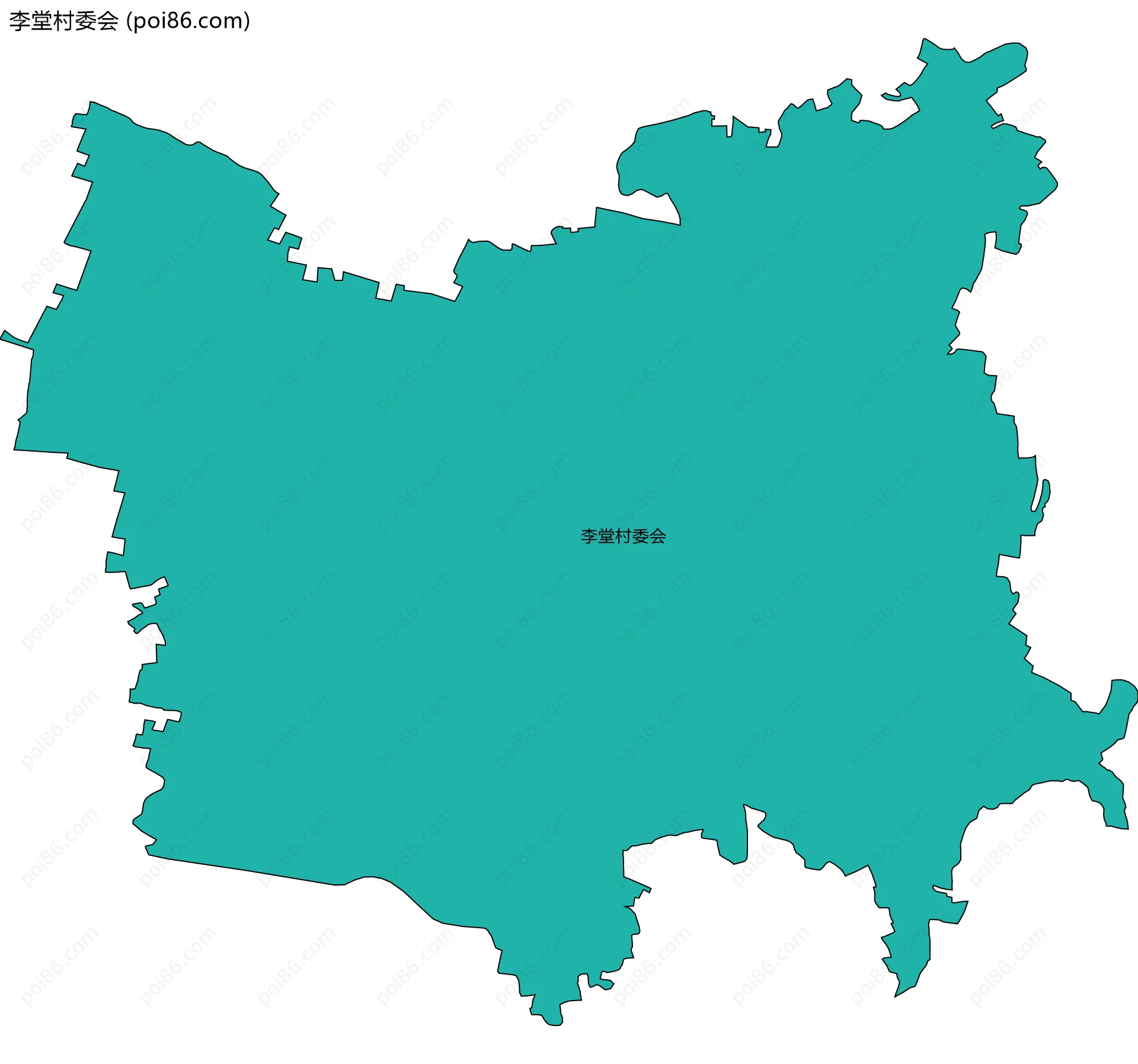 李堂村委会边界地图