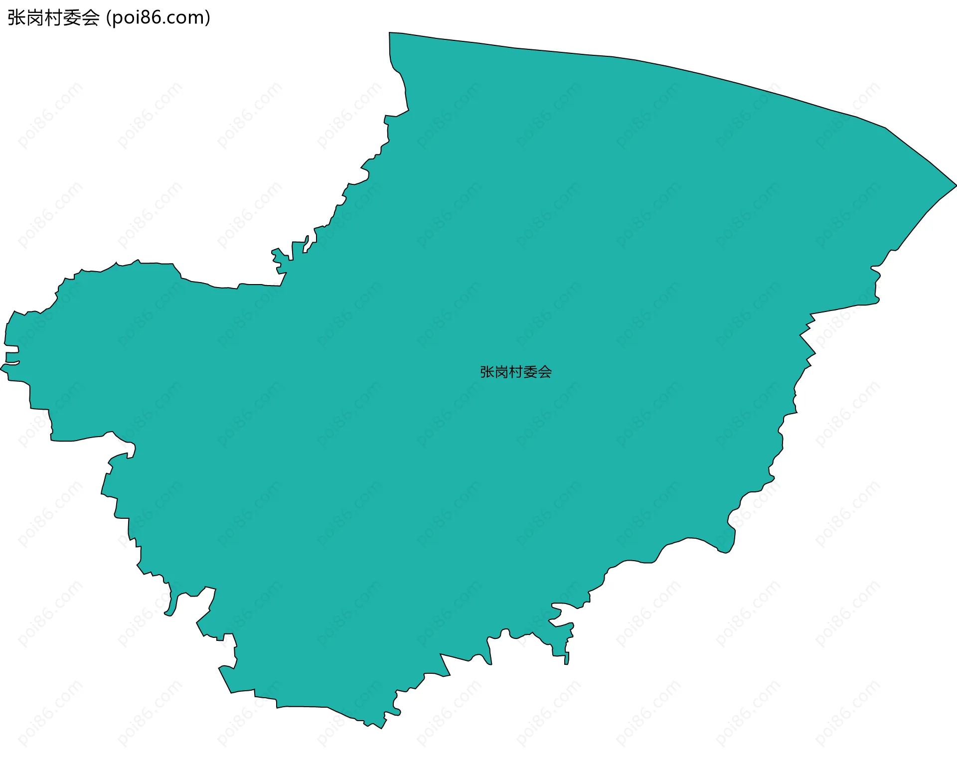张岗村委会边界地图