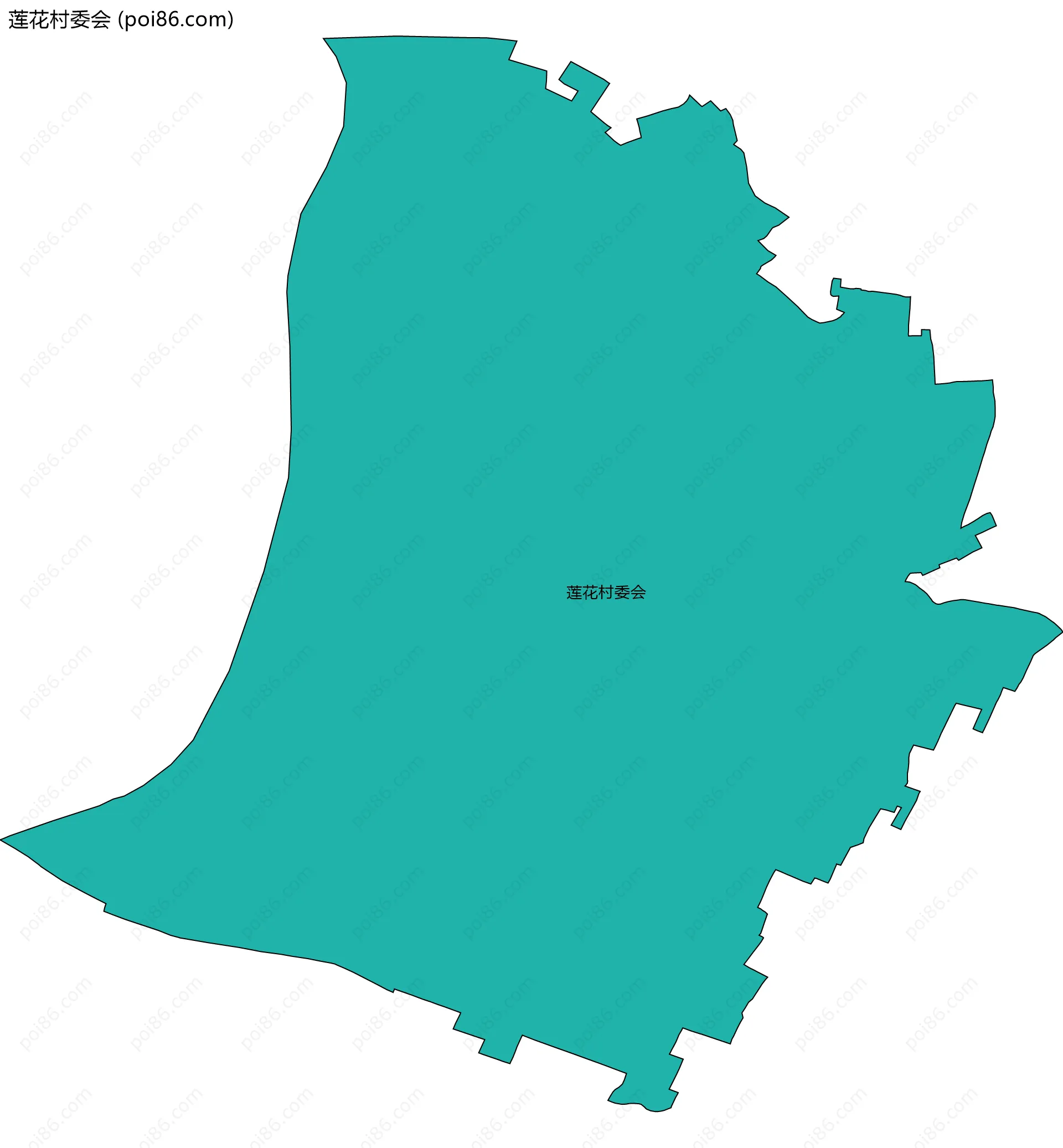莲花村委会边界地图