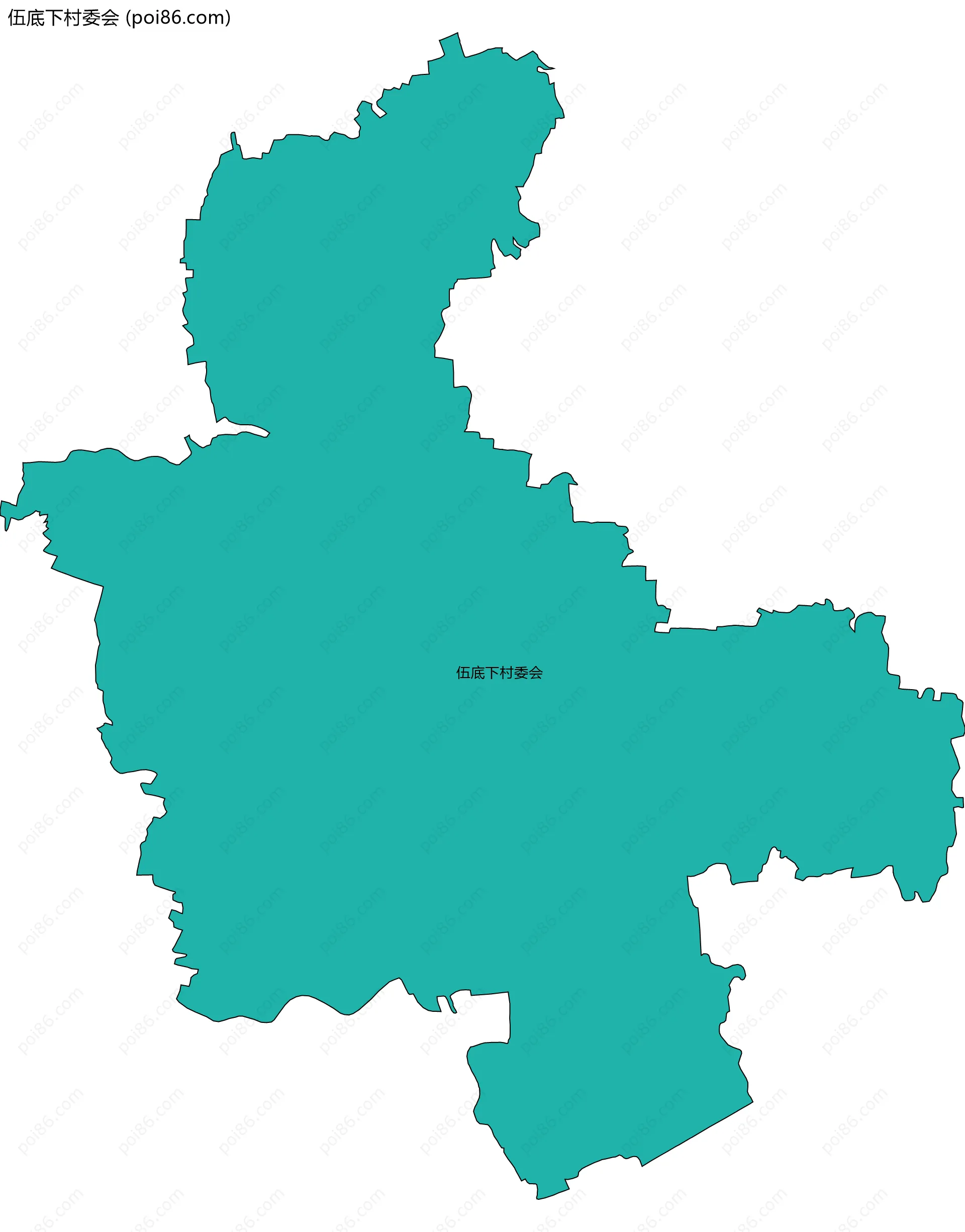 伍底下村委会边界地图