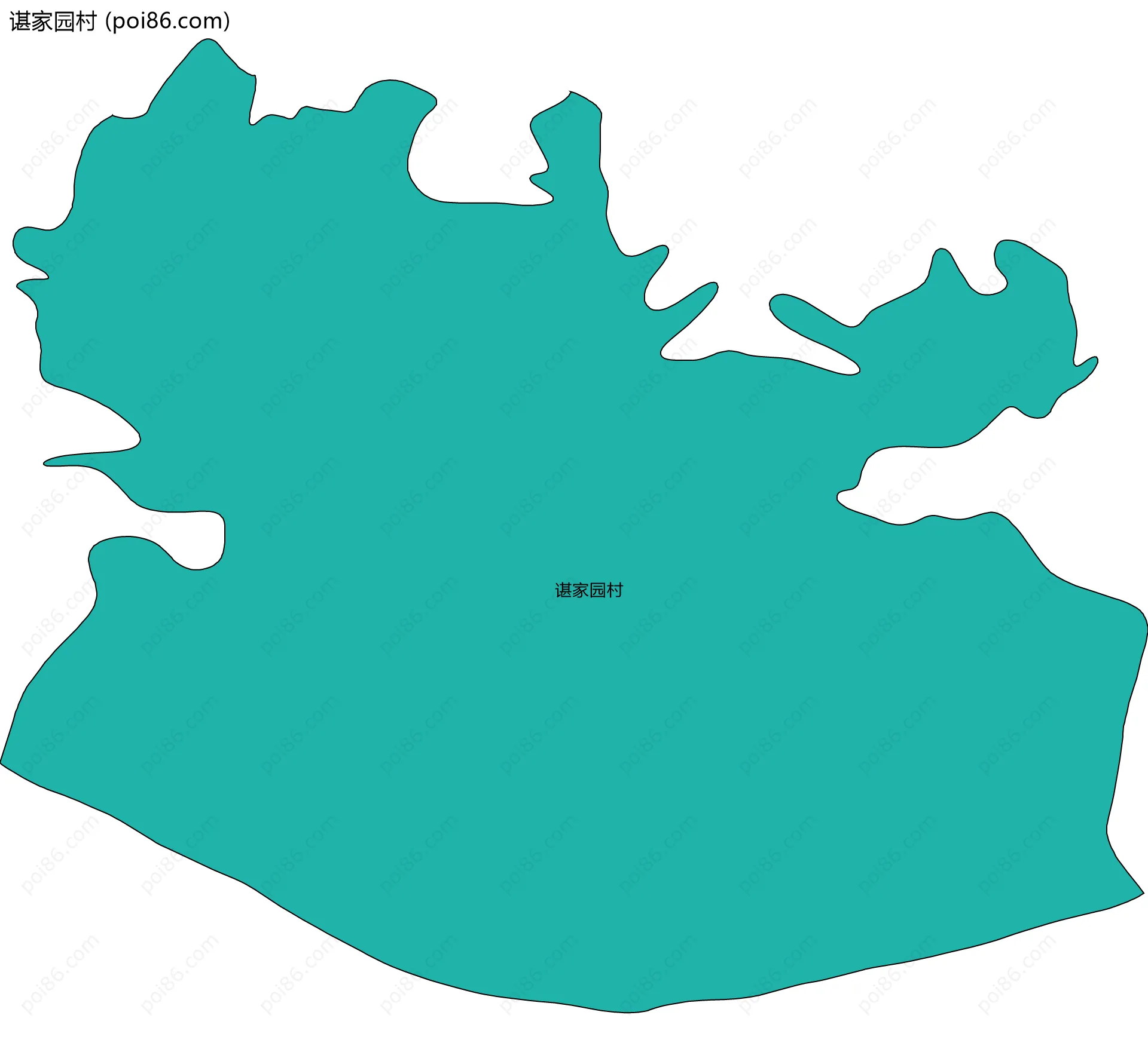 谌家园村边界地图