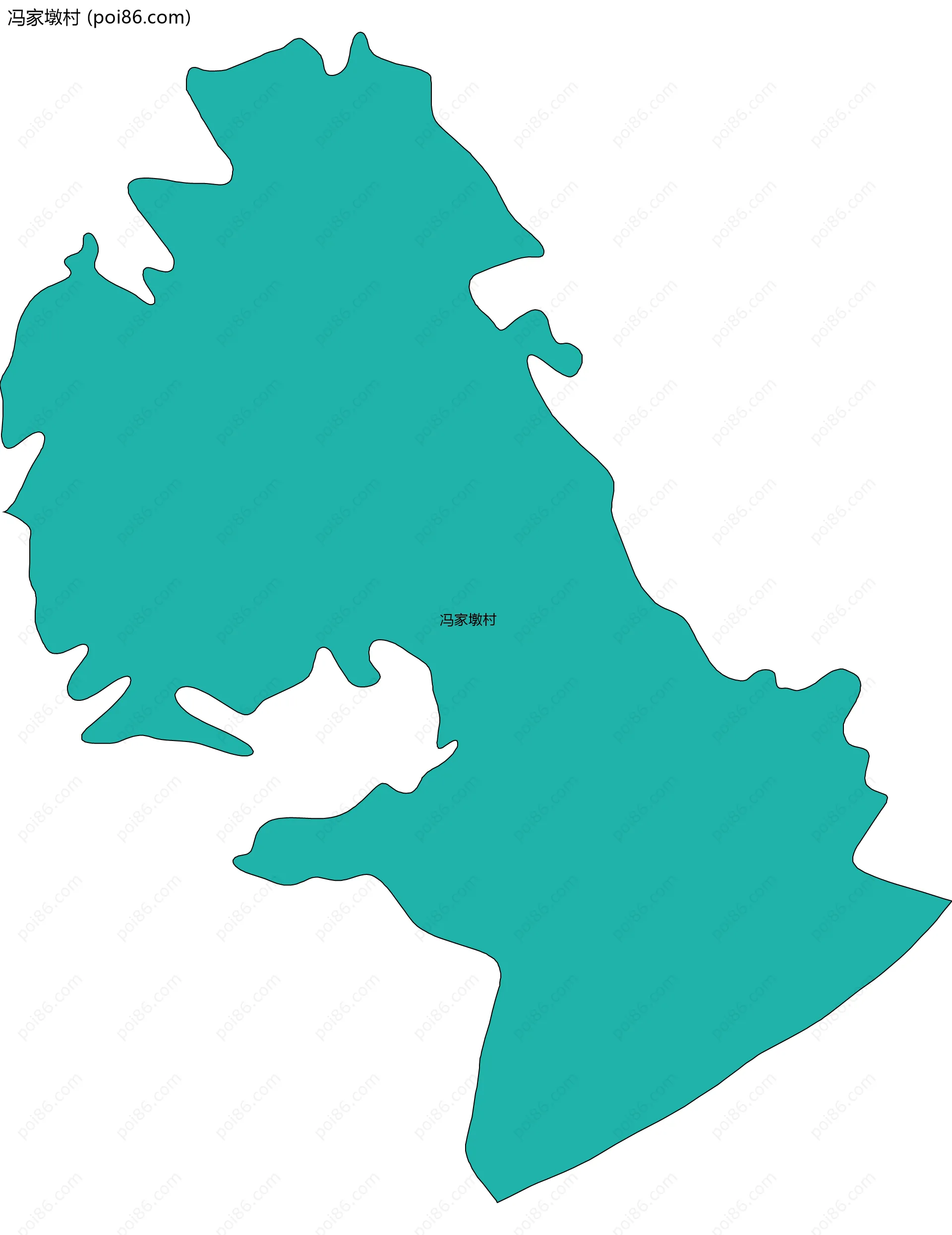 冯家墩村边界地图