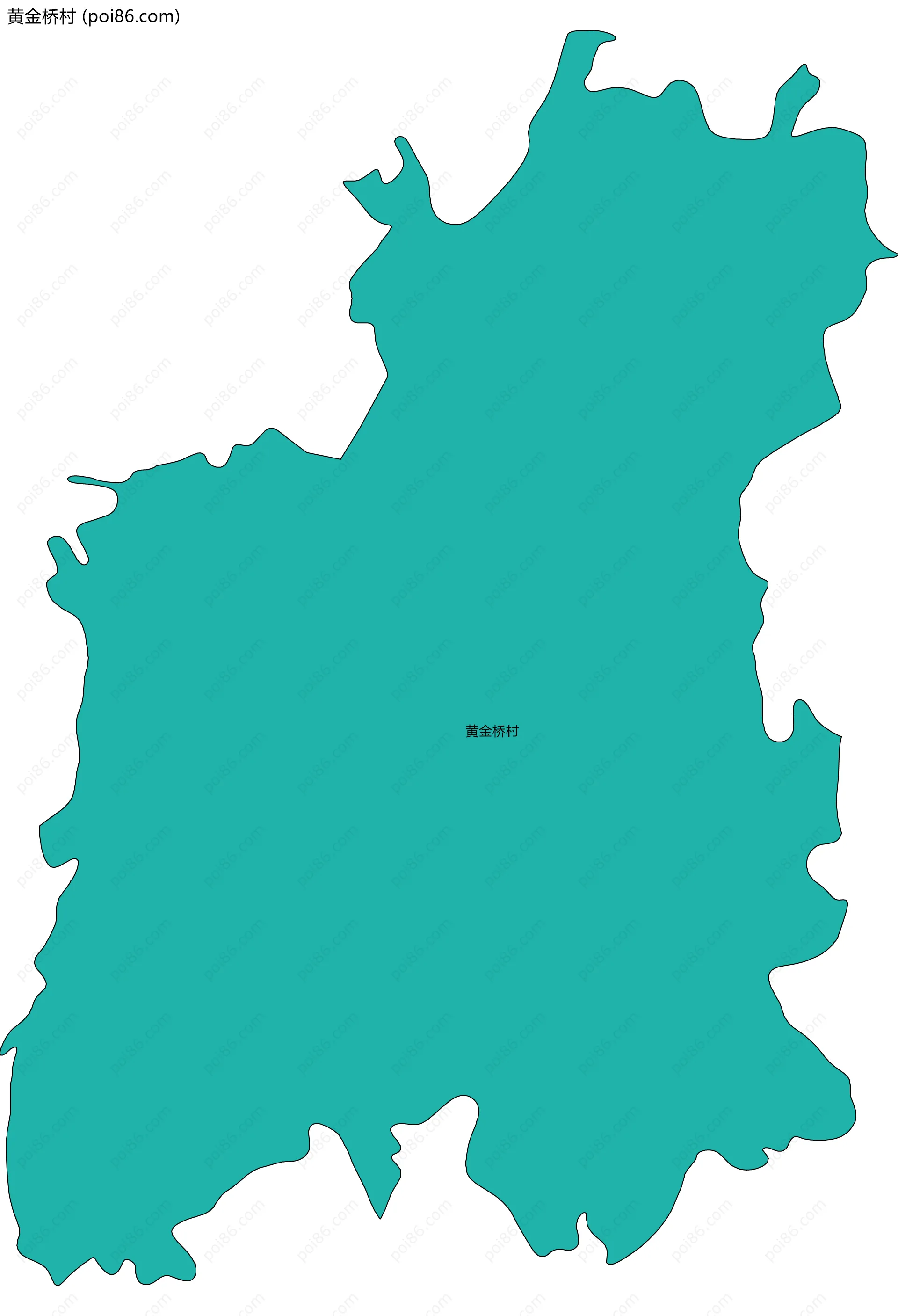 黄金桥村边界地图
