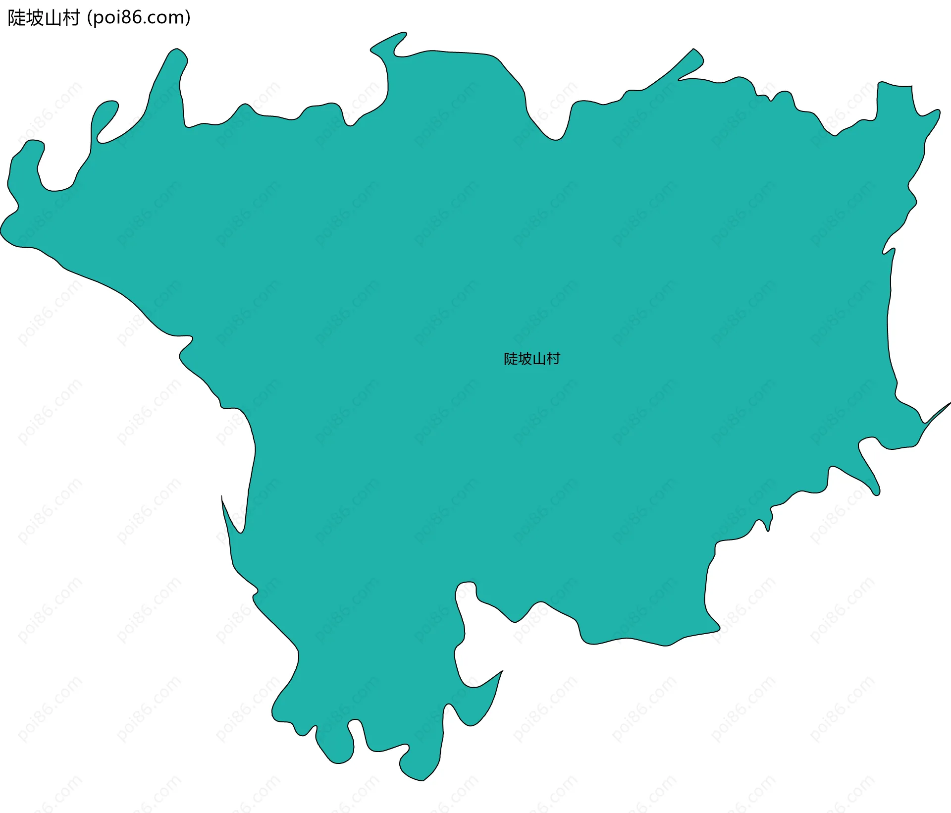 陡坡山村边界地图