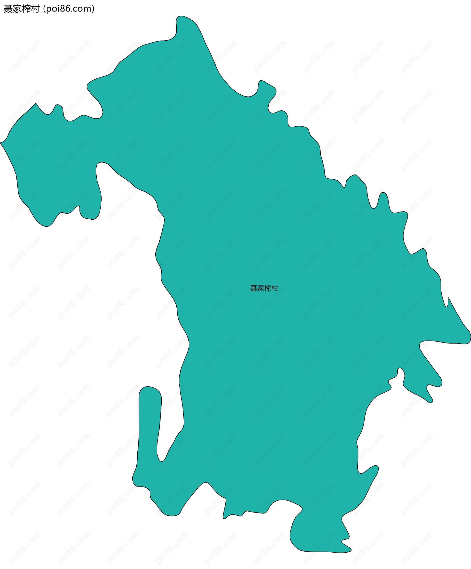 聂家榨村边界地图