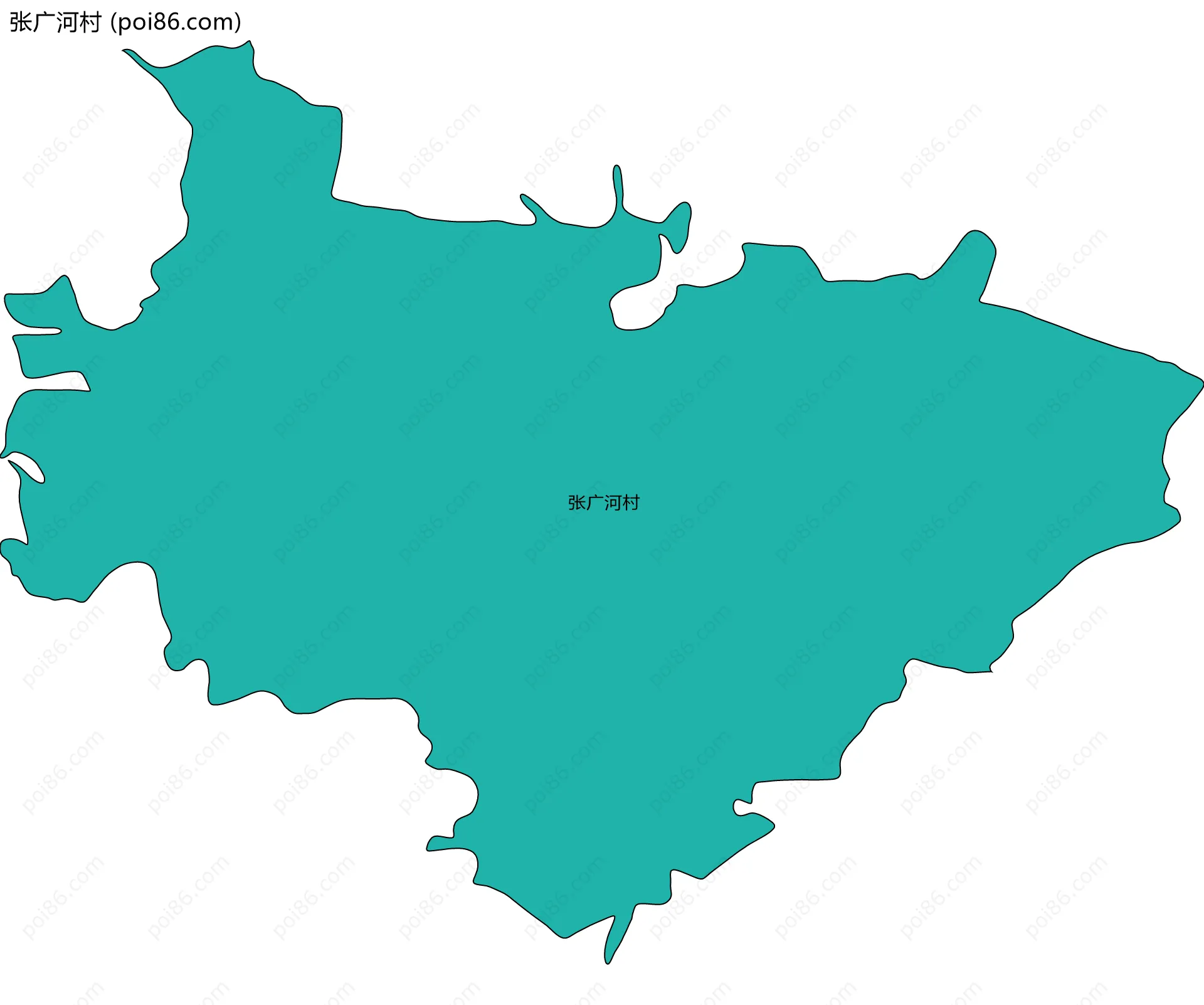 张广河村边界地图